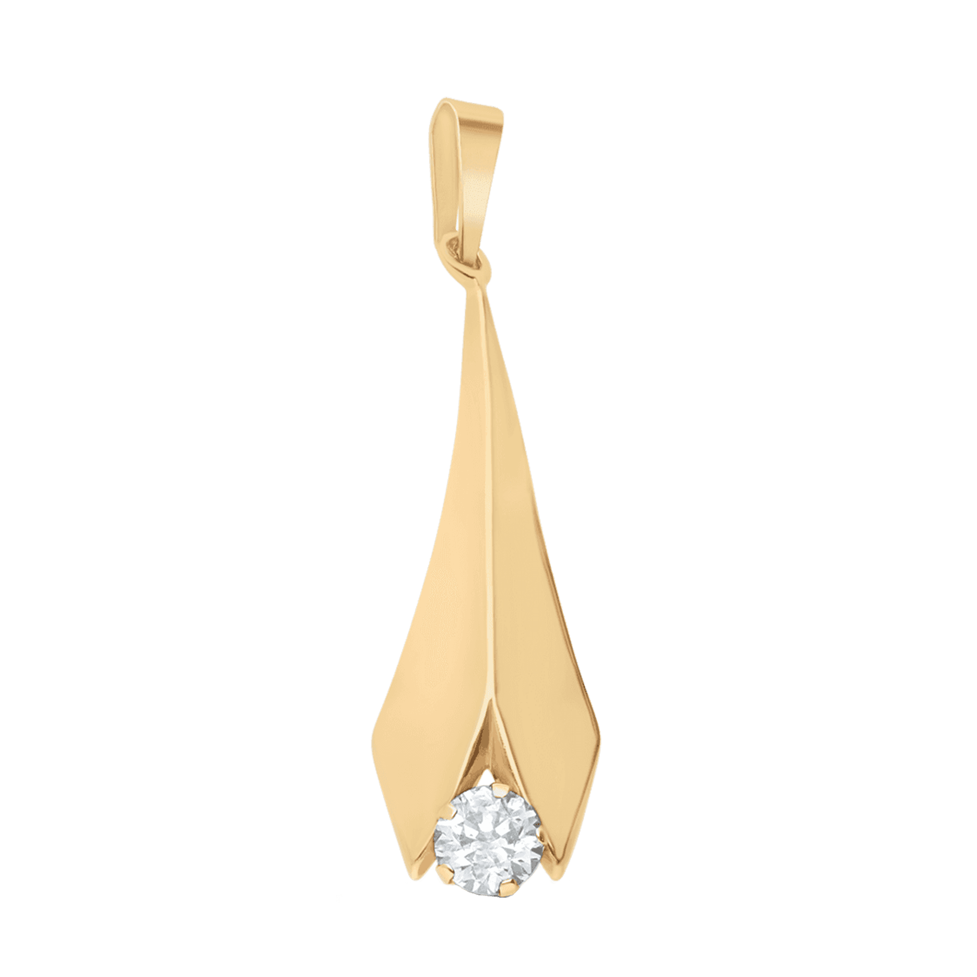 Hängsmycke med vit sten 0,55g 18K guld
