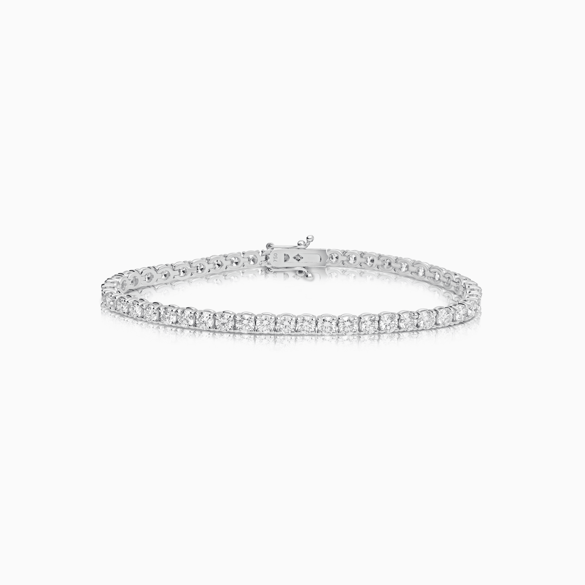 Tennisarmband 7,10ct 18K vitguld