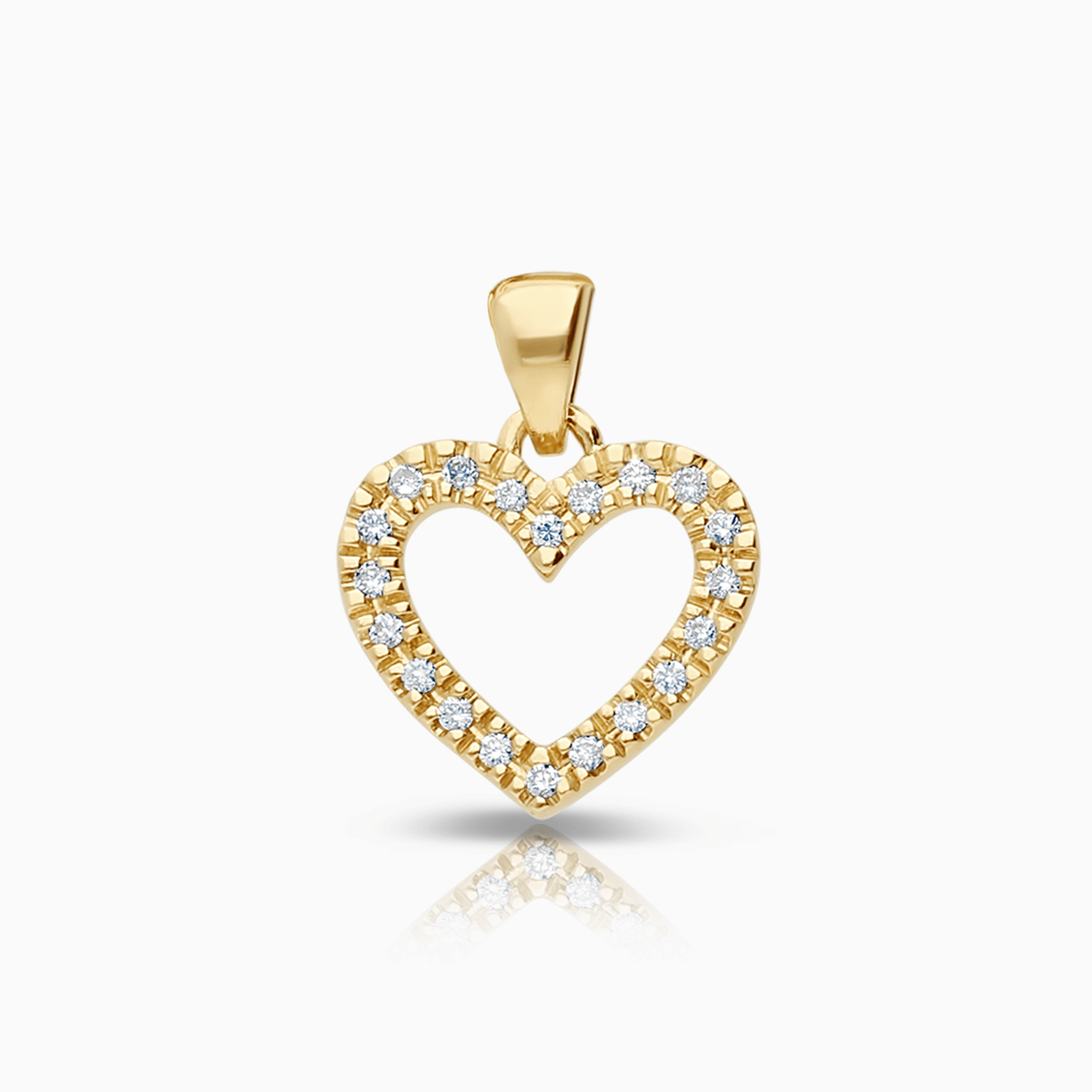 Hängsmycke hjärta 0,09ct 18K guld