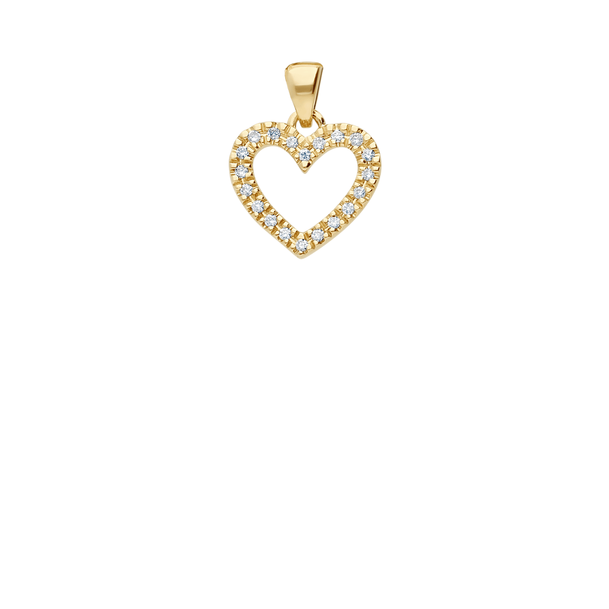 Hängsmycke hjärta 0,09ct 18K guld