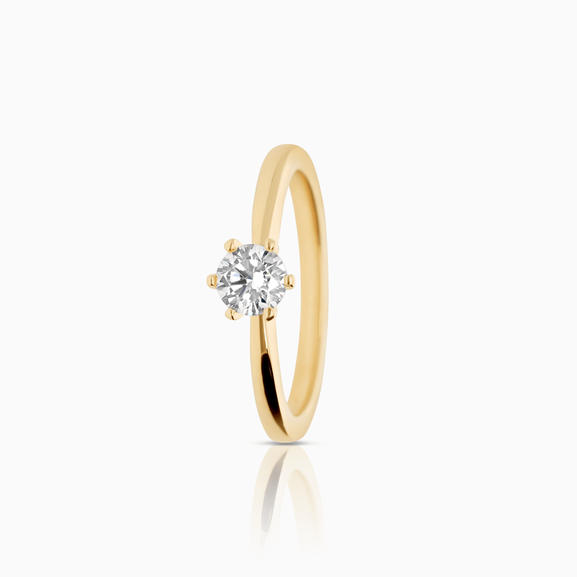 Diamantring solitär 0,40ct
