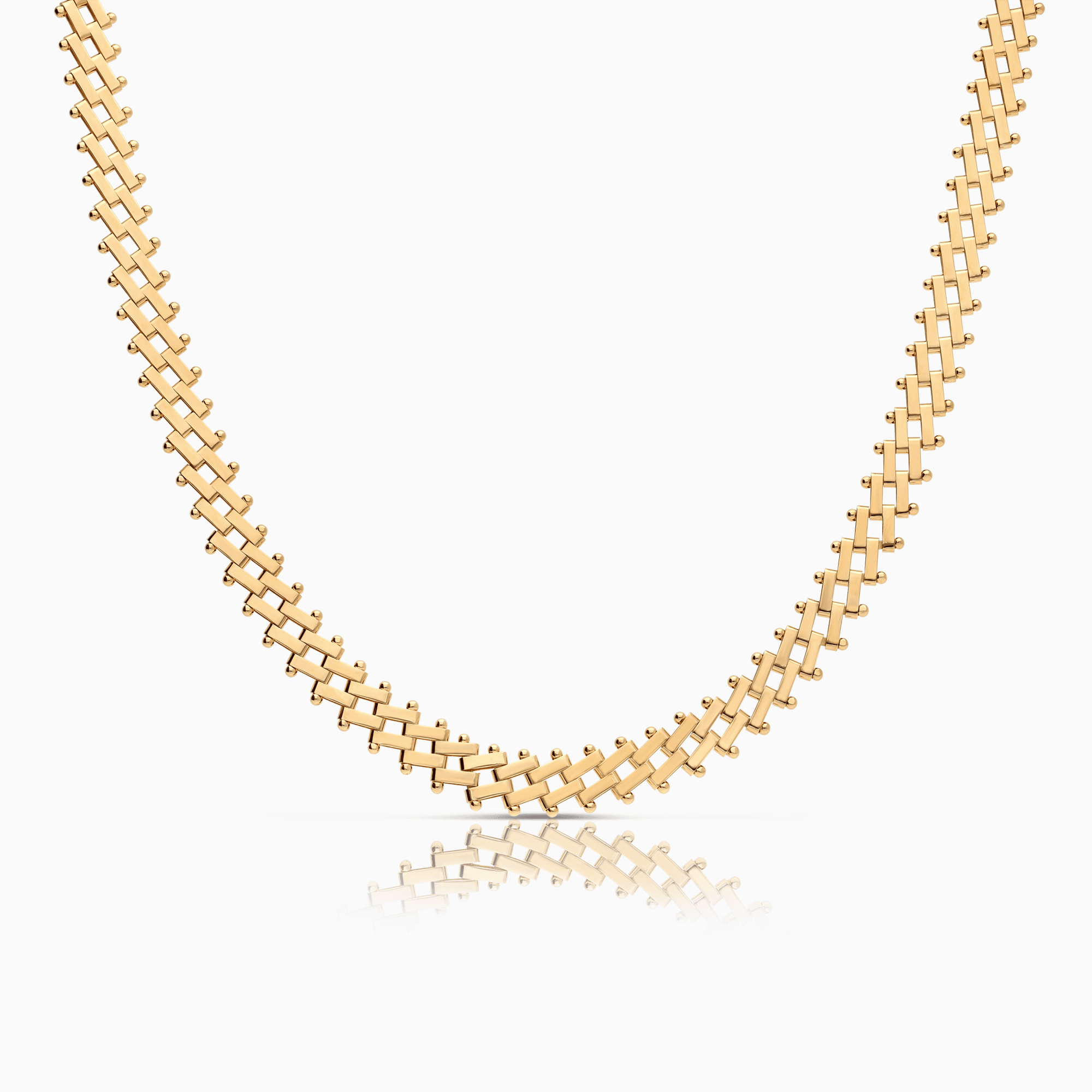 Corridor mat necklace 26.75g 18K gold