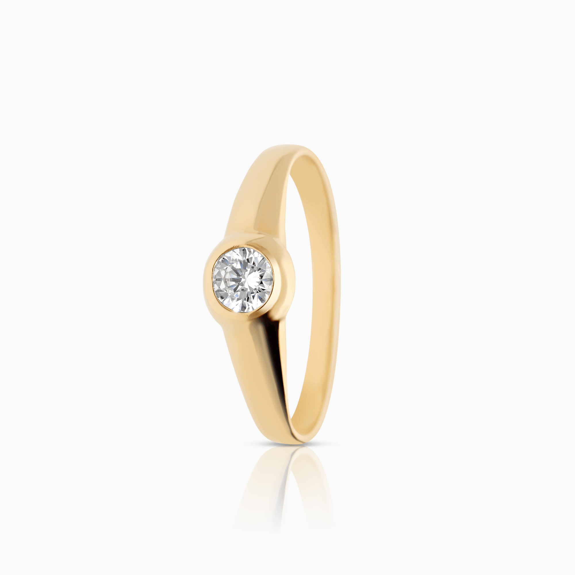 Gold Ring with Cubic Zirconia 2.01g 18K Gold