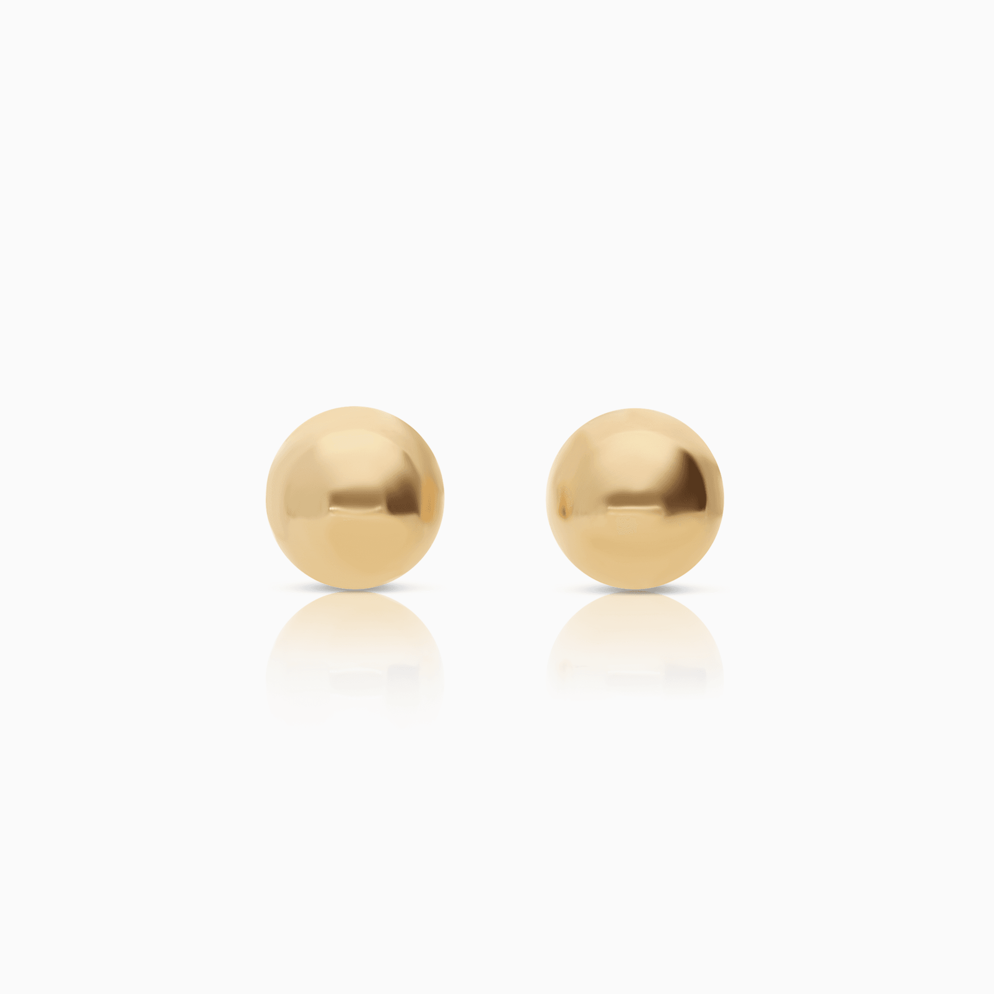 Gold ball earrings 0.65g 18K