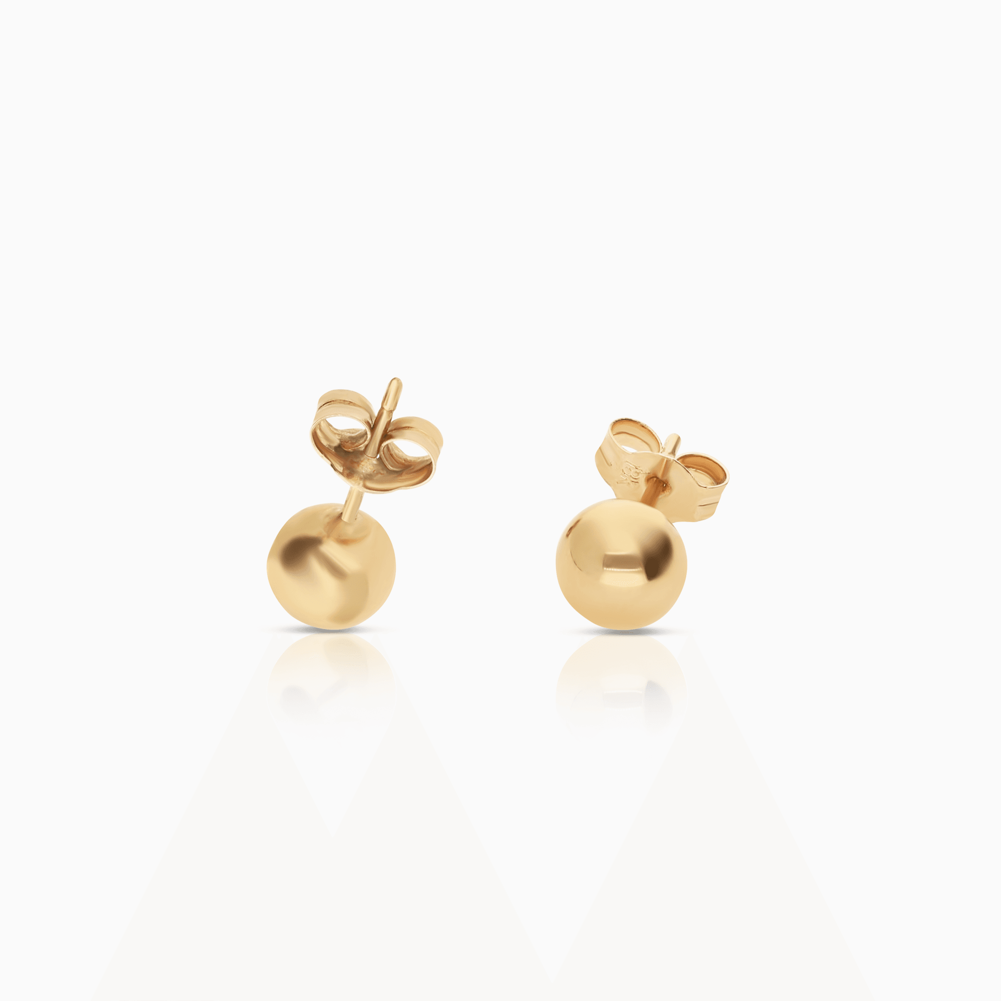Gold ball earrings 0.65g 18K