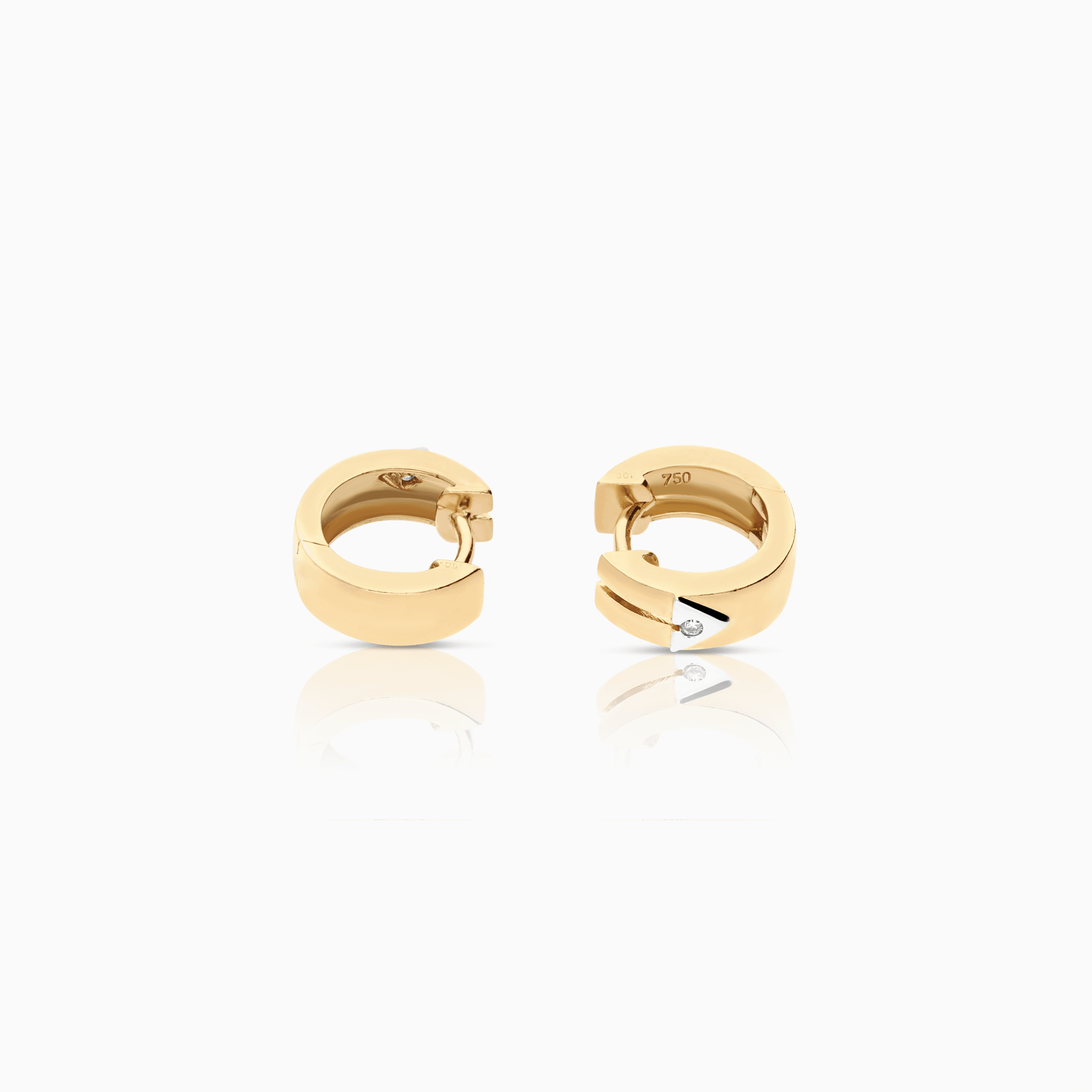 Diamond earrings 0.02ct 18K gold