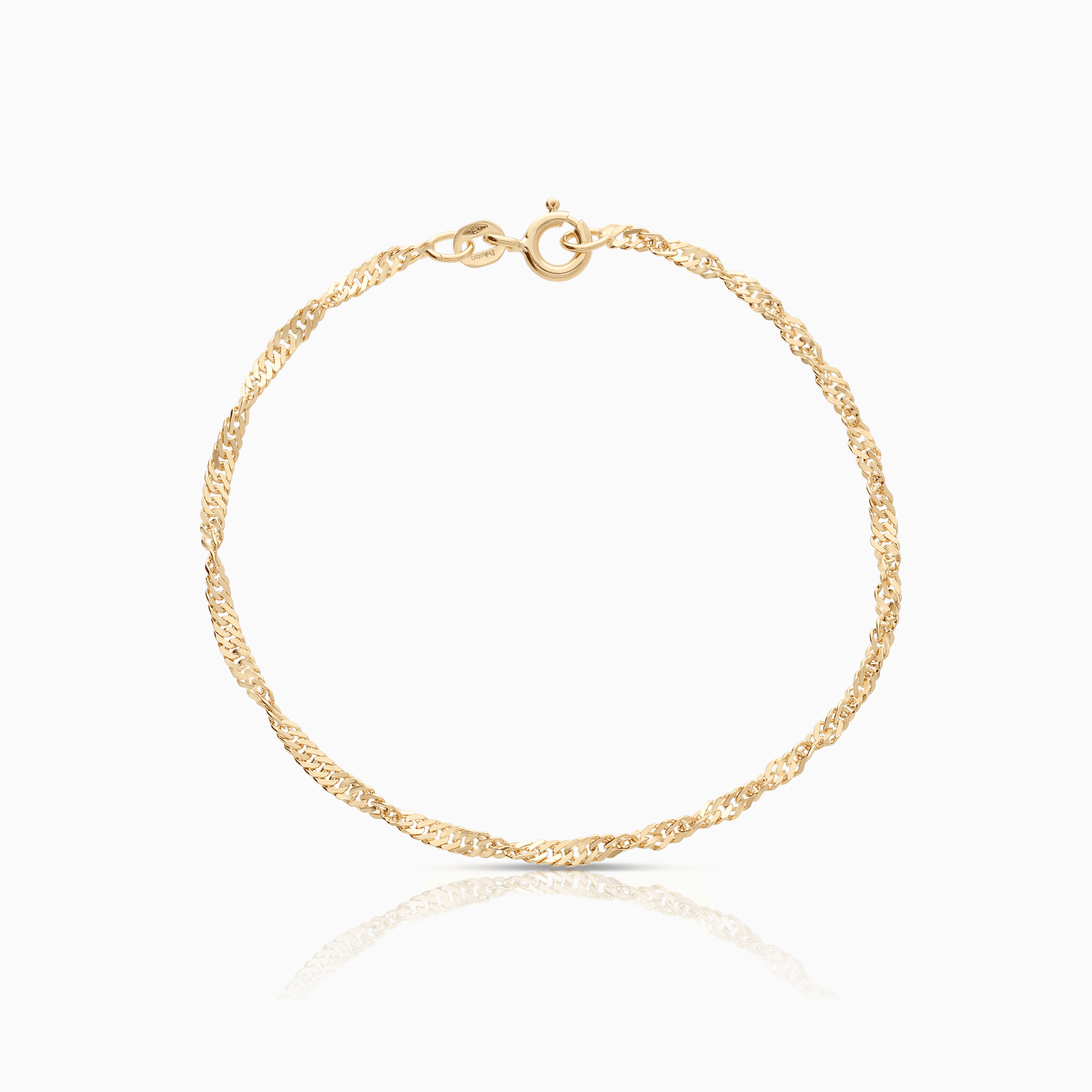 Singapore Bracelet 2.12g 18K Gold