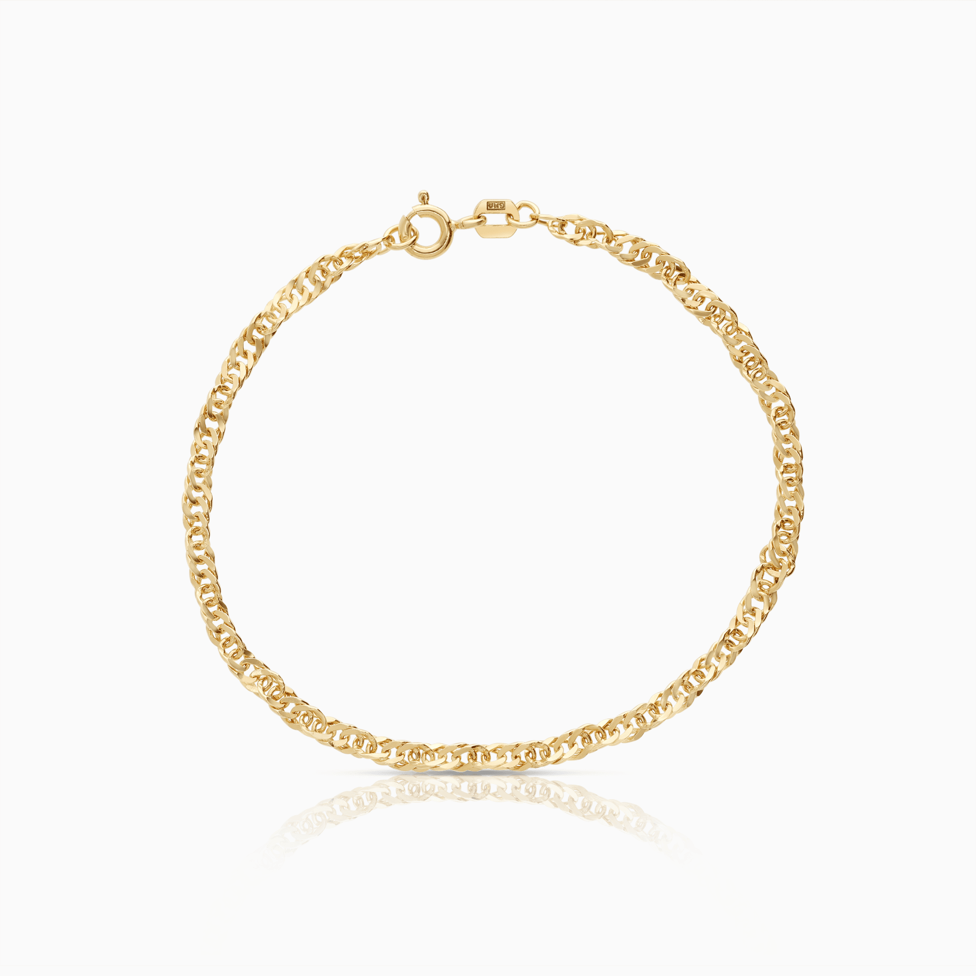 Armband singapore 2,70g 18K guld