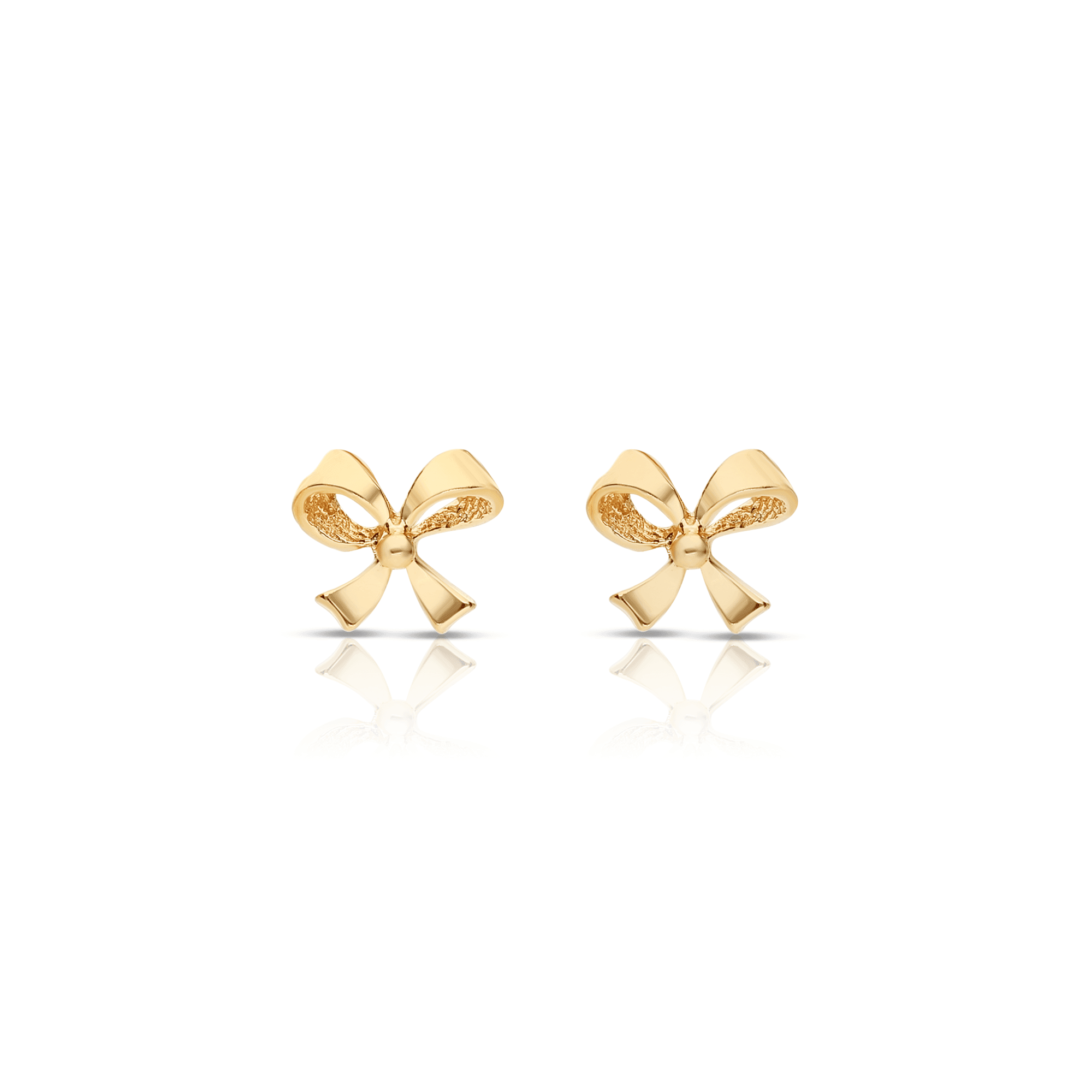 Gold Bow Earrings 0.93g 18K Gold