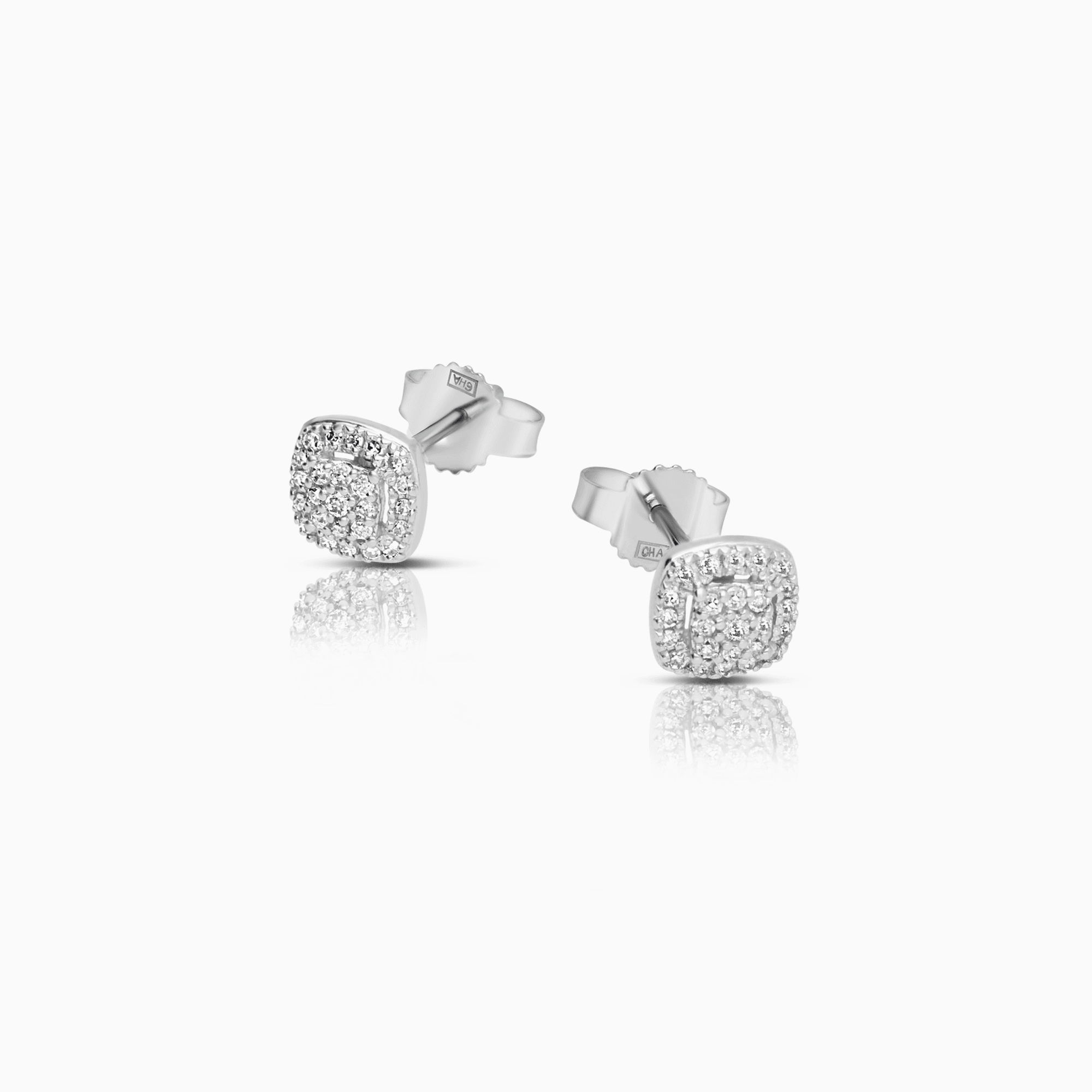 Diamond earrings 0.25ct 18K white gold