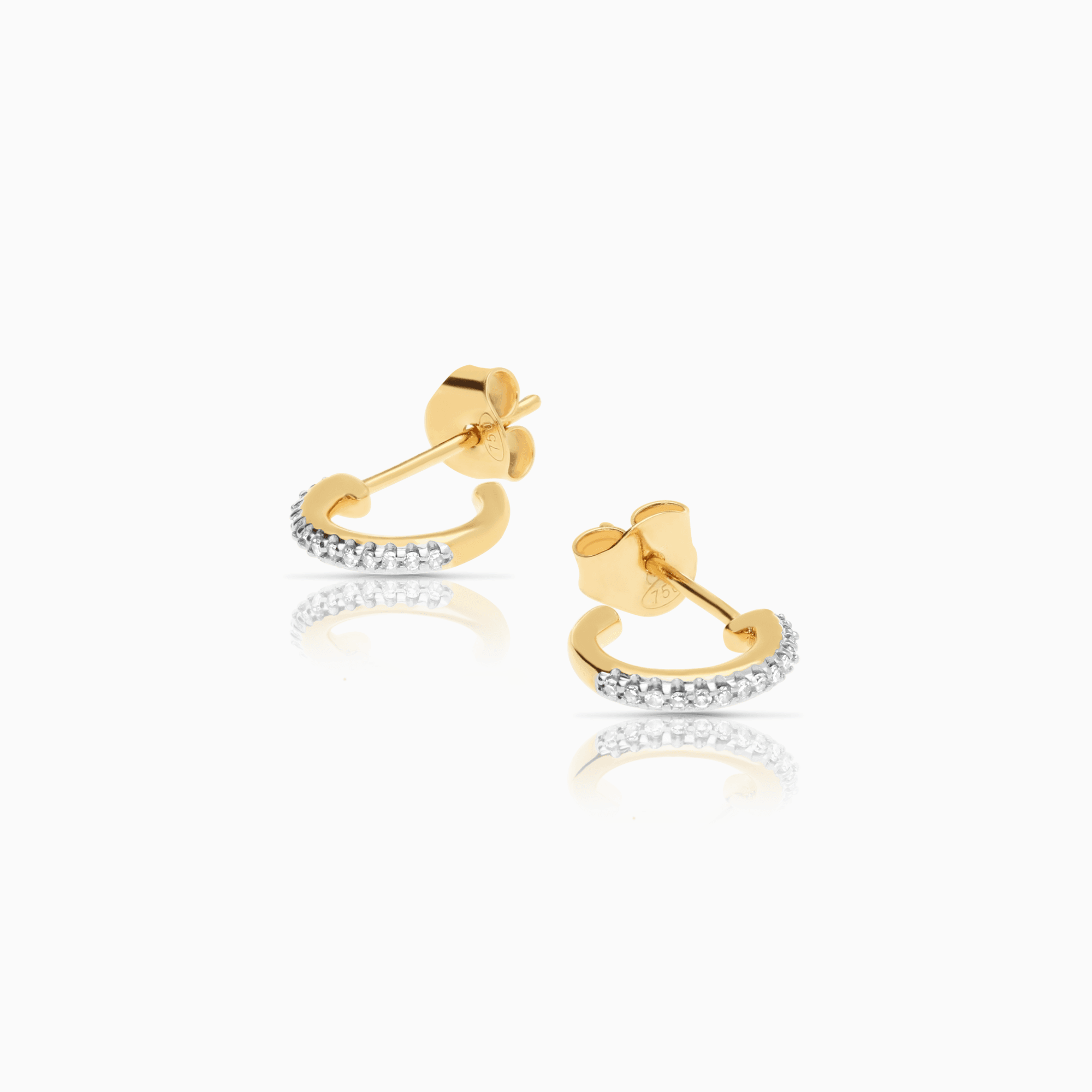 Diamond earrings 0.12ct 18K gold