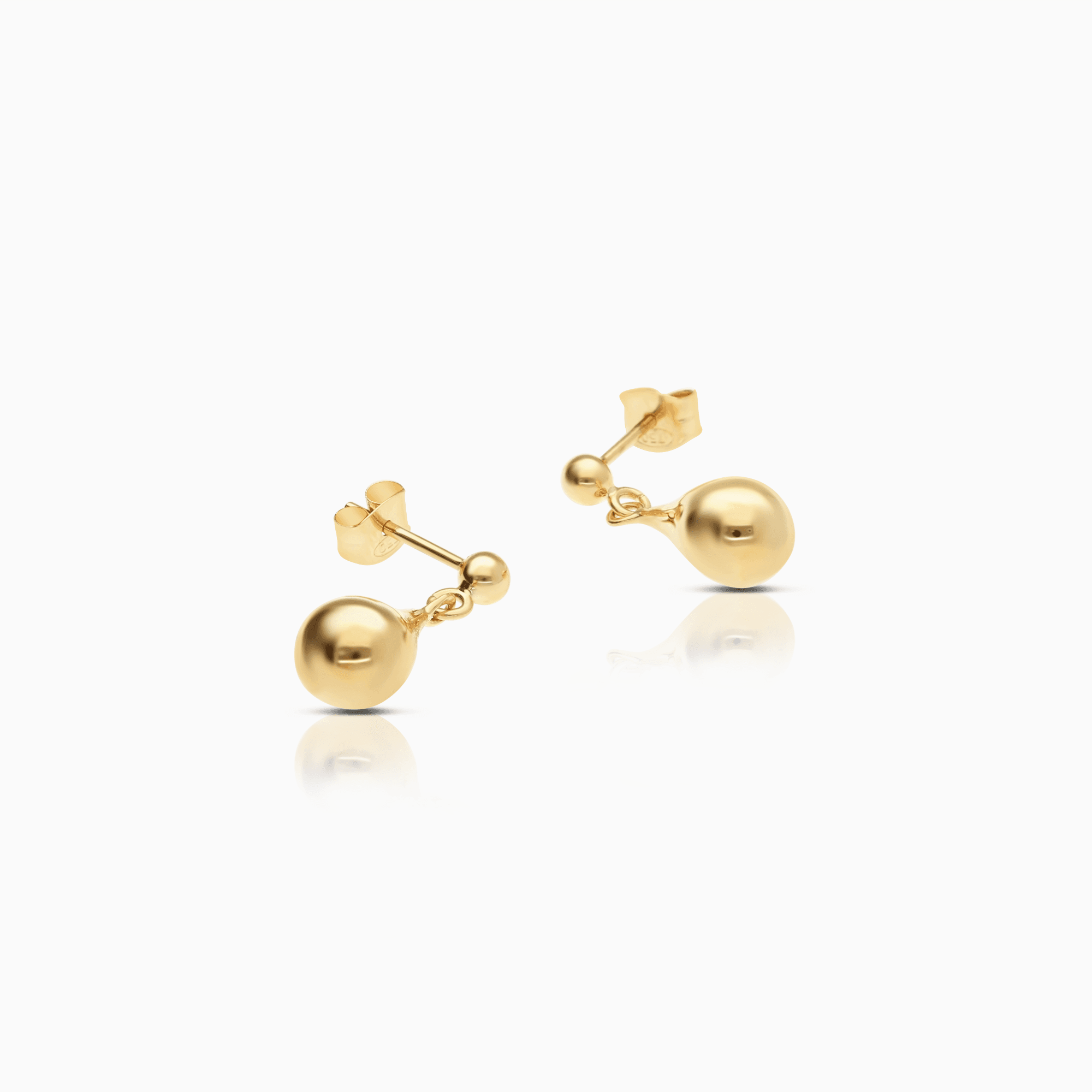 Gold earrings drops 1.38g 18K gold