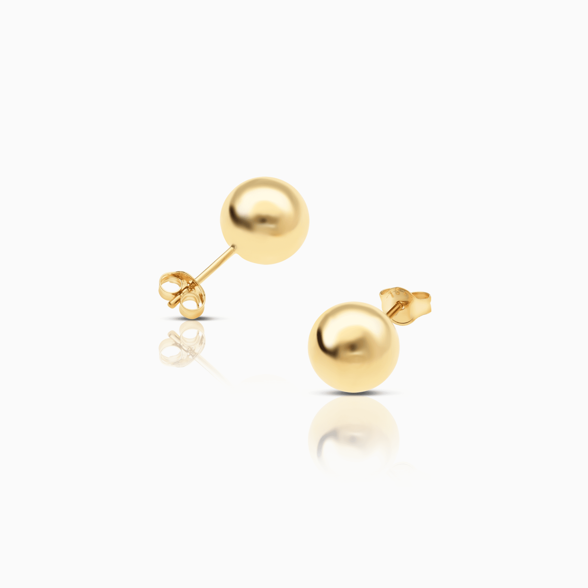 Gold earrings balls 0.72g 18K gold