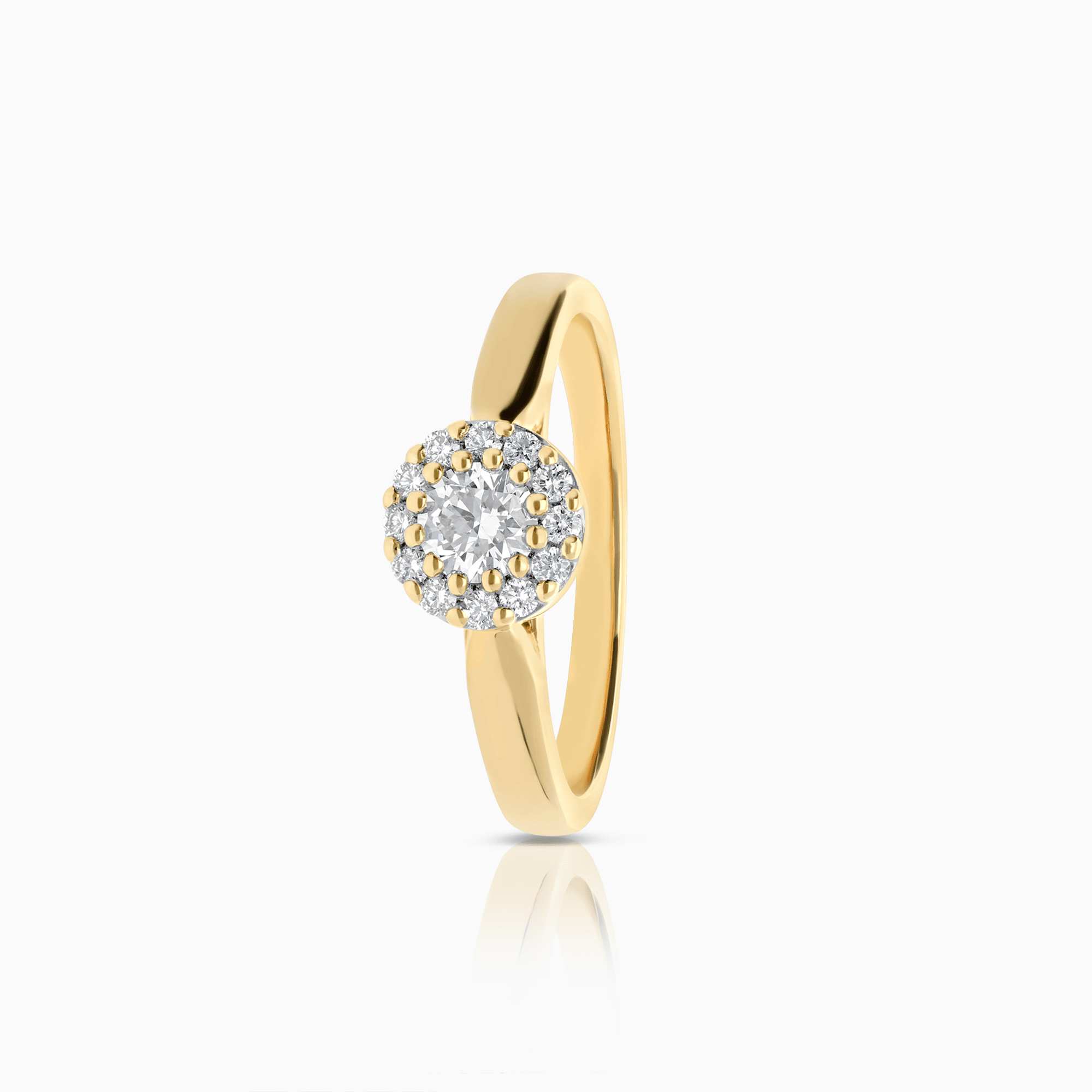 Haloring 0,49ct 18K