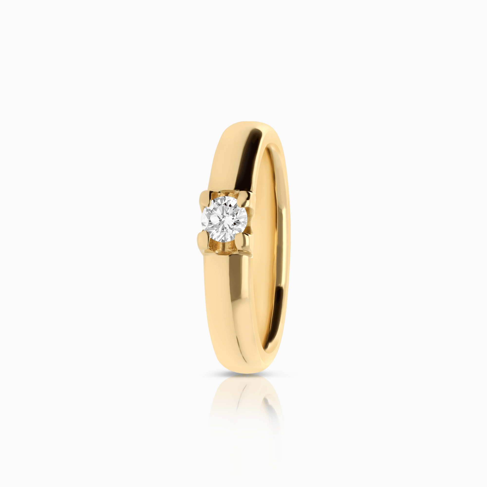 Solitärring 0,20ct 18K