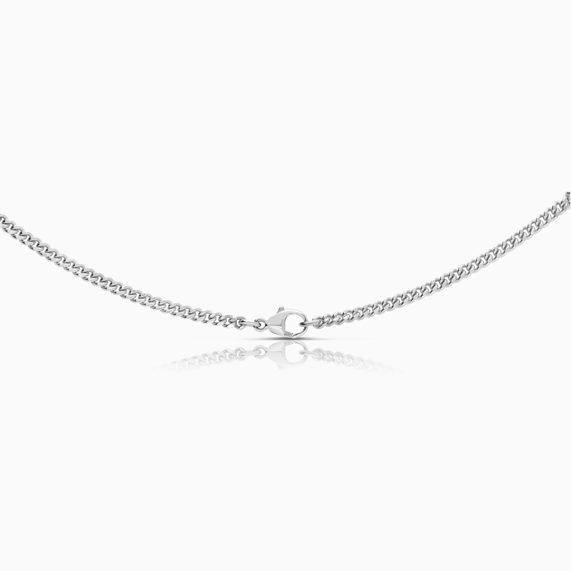 Curb chain 20.90g 18K white gold