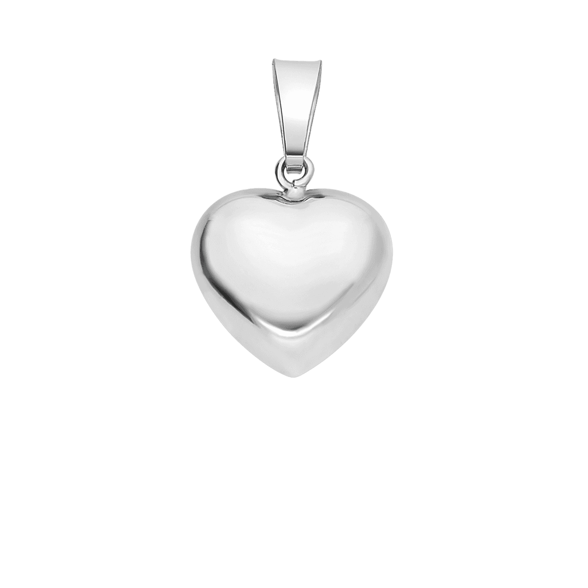Heart pendant 1.23g 18K white gold