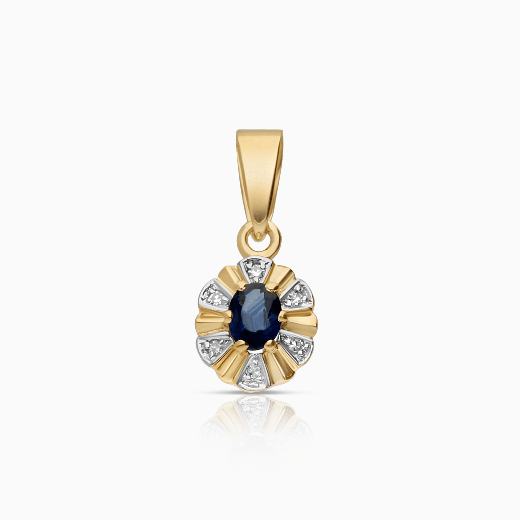 Halo pendant 0.18ct 18K gold