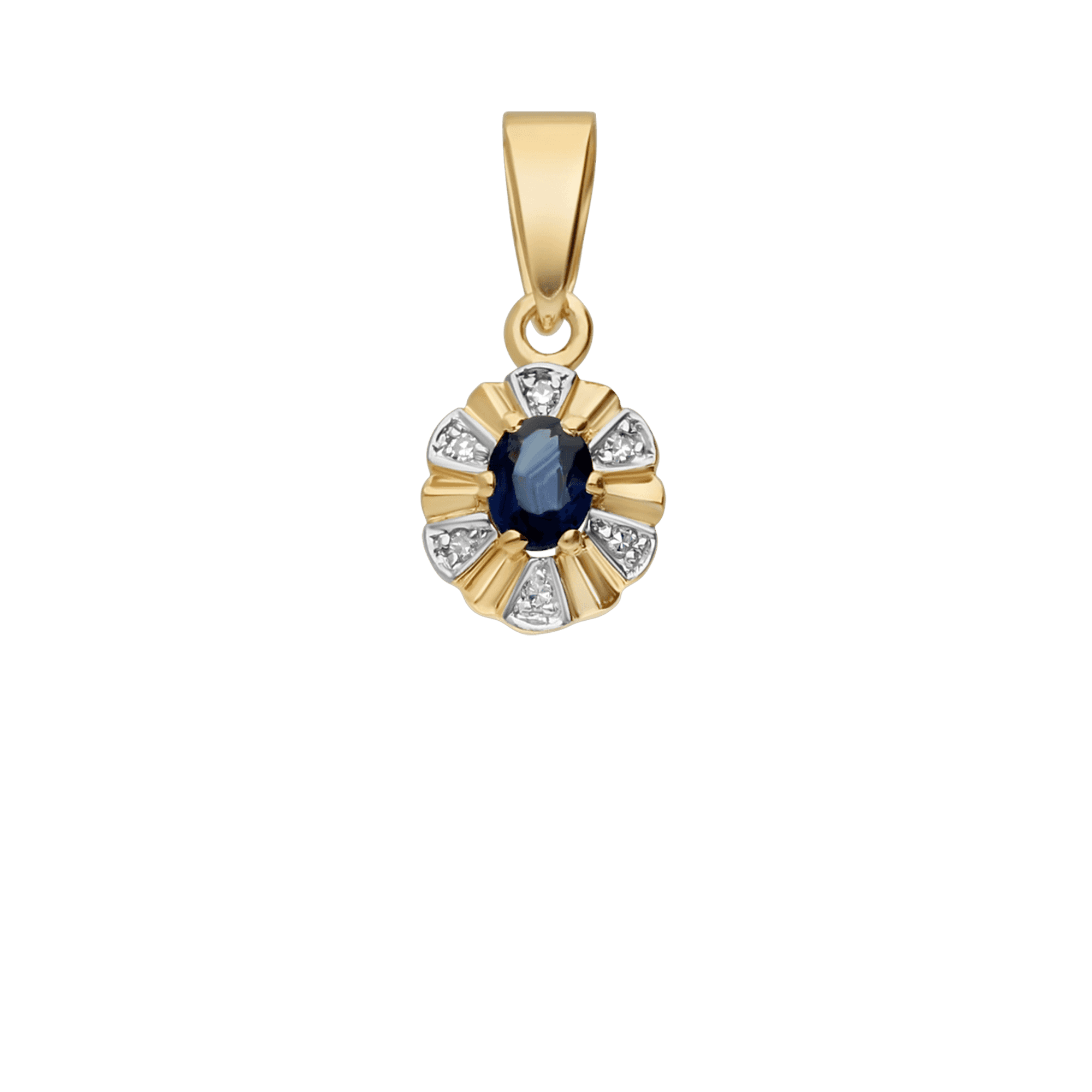 Halo pendant 0.18ct 18K gold