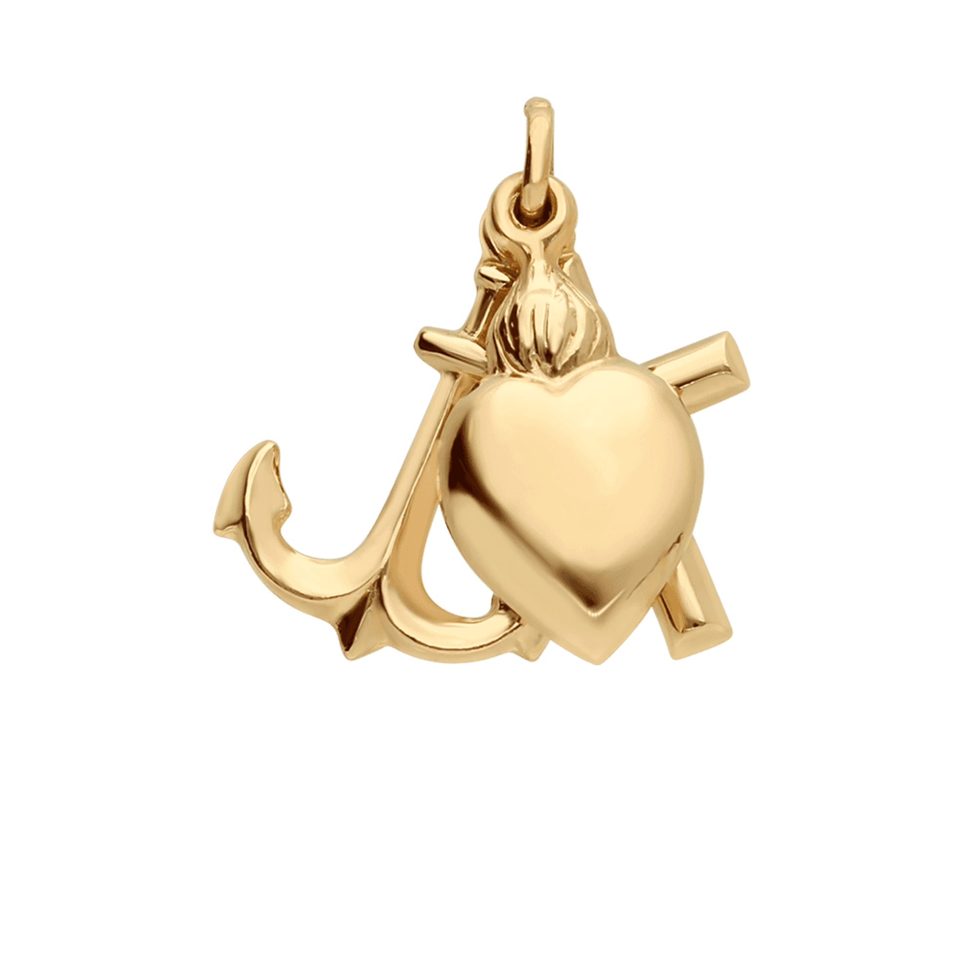 Pendant faith, hope & love 2.15g 18K gold