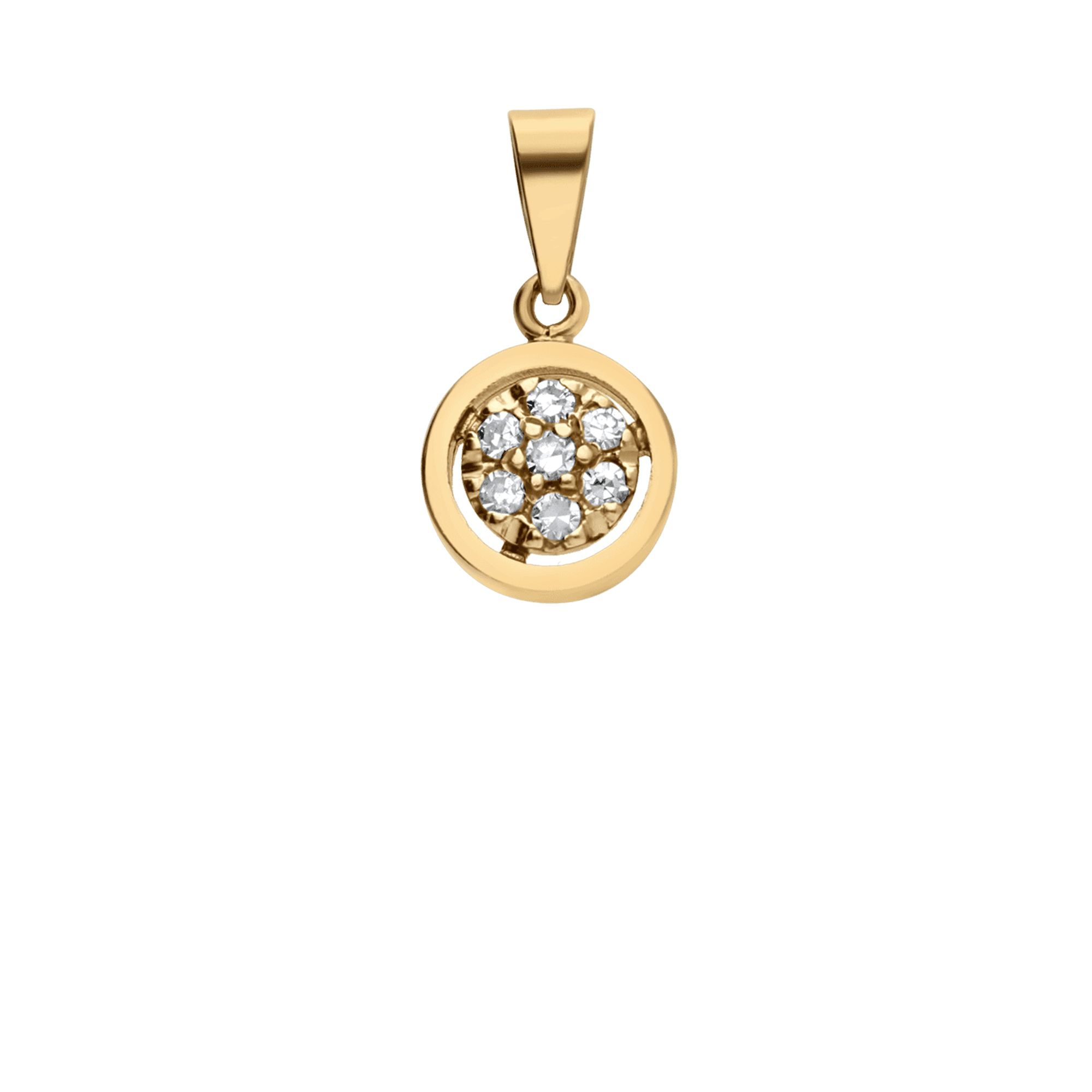 Pendant with diamonds 0.14ct 18K gold