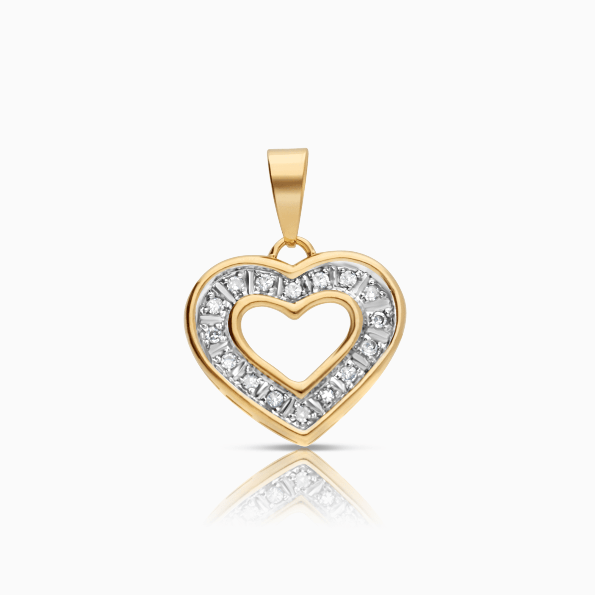 Hängsmycke hjärta med diamanter 0,08ct 18K guld