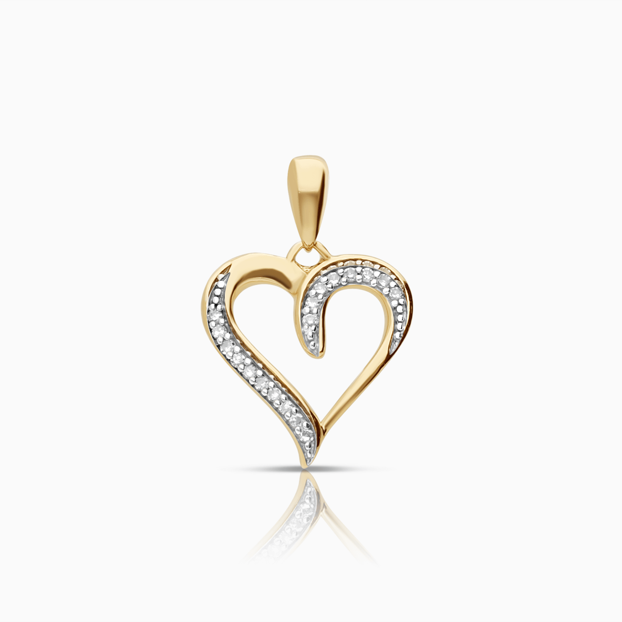 Hängsmycke hjärta 0,06ct 18K guld