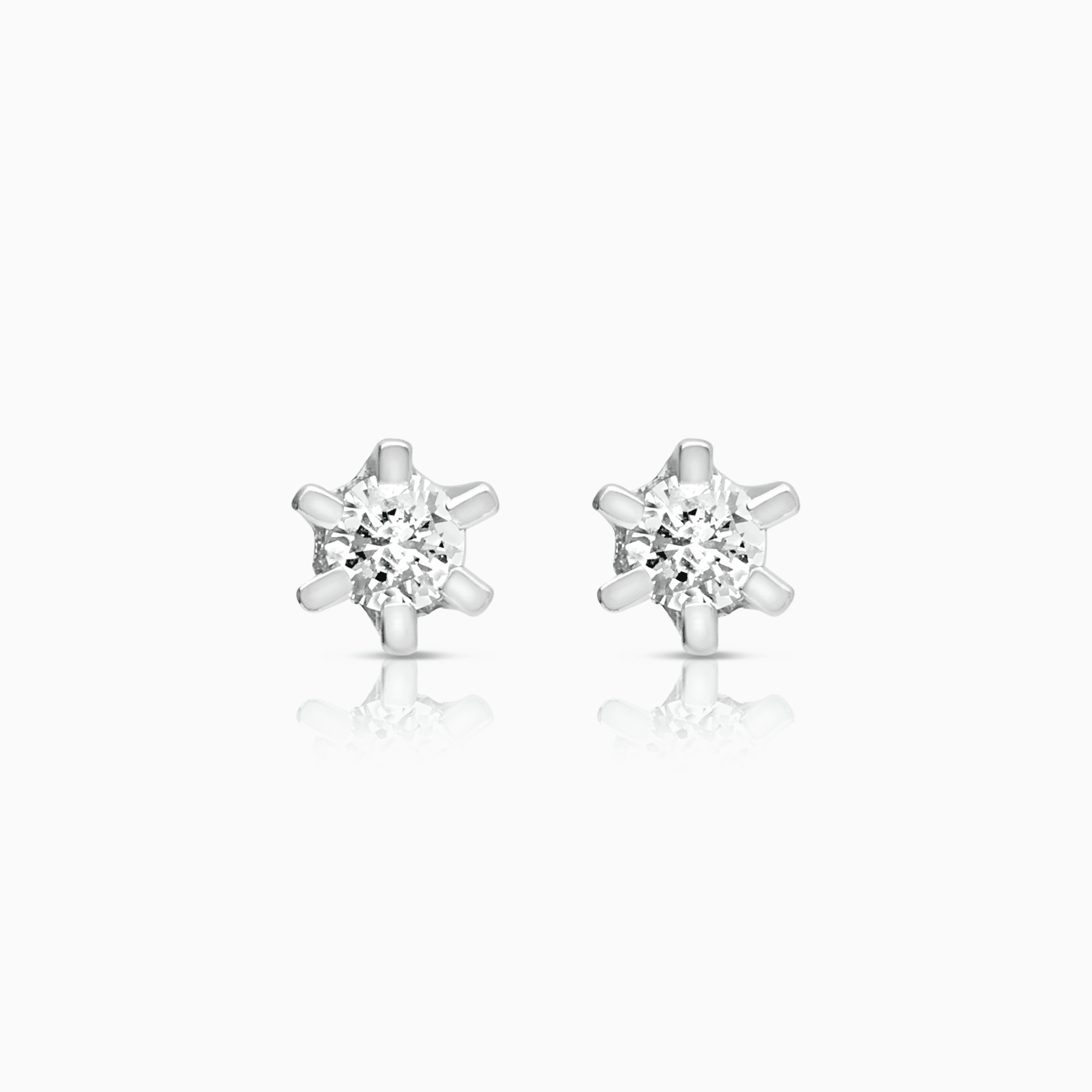 Diamantörhängen solitär 0,10ct 18K vitguld
