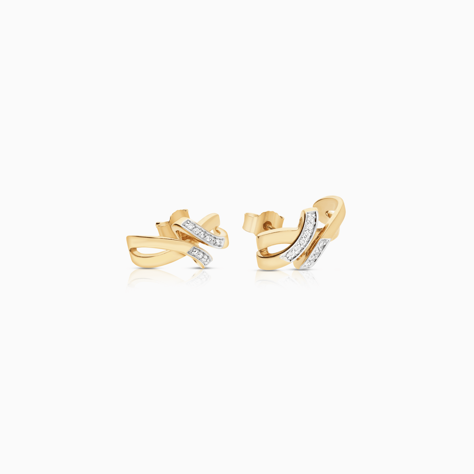 Diamond earrings 0.10ct 18K gold
