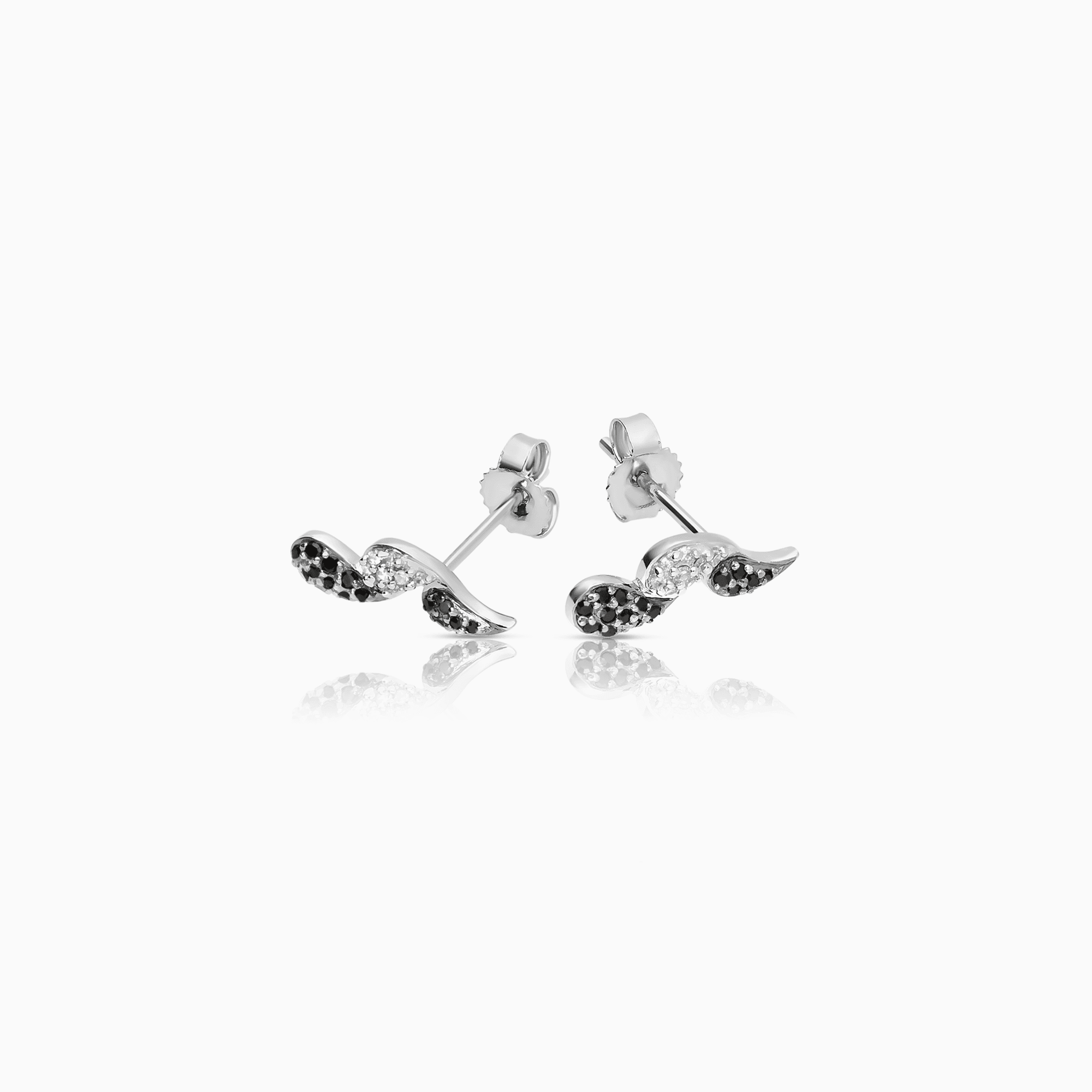 Diamond earrings 0.22ct 18K white gold