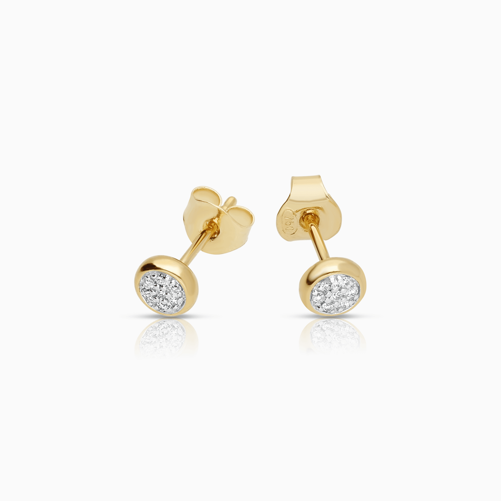 Diamond earrings 0.06ct 18K gold