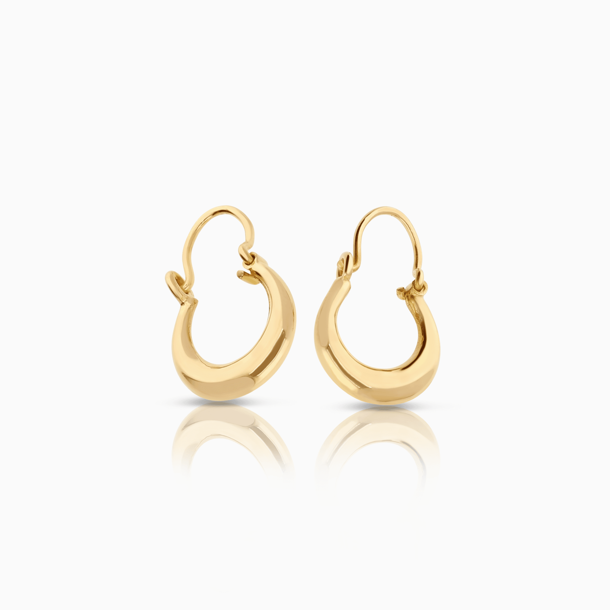 Gold hoop earrings 0.86g 18K gold
