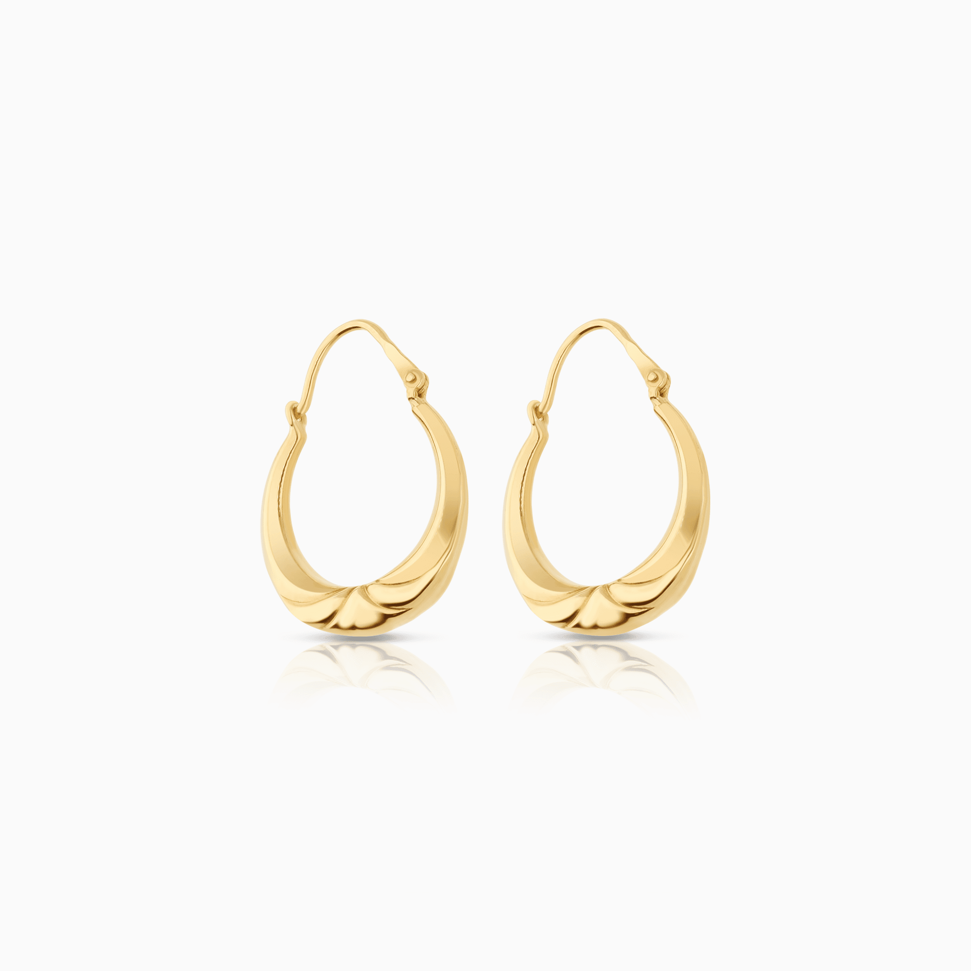 Gold hoop earrings 1.86g 18K gold
