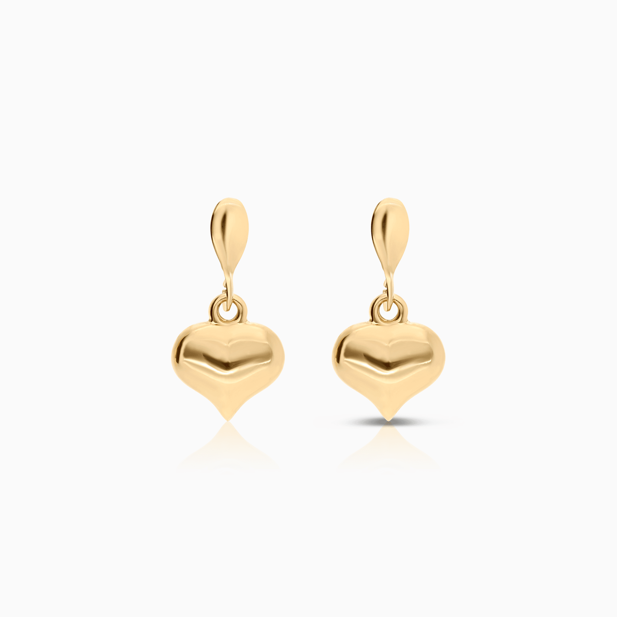 Gold heart earrings 1.10g 18K gold
