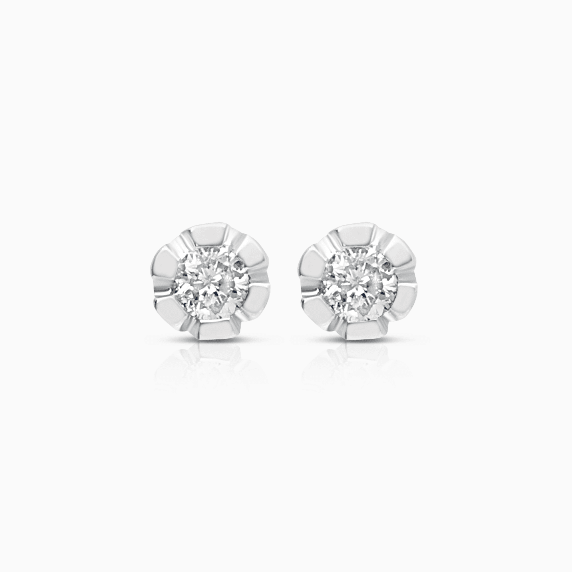 Diamantörhängen solitär 0,06ct 18K vitguld