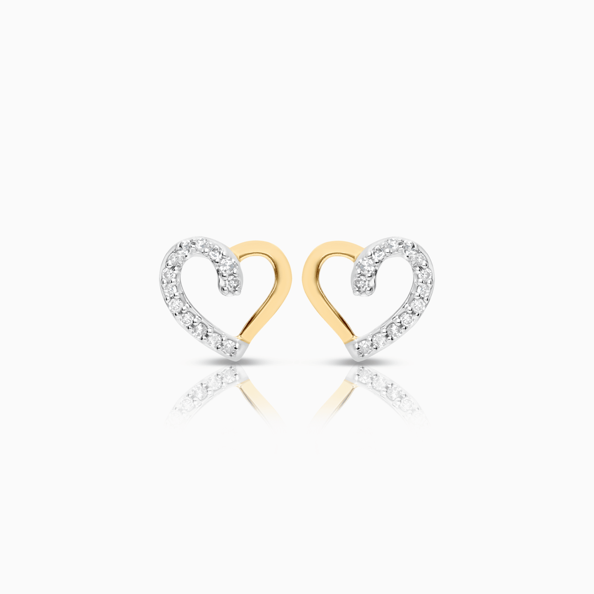 Diamond earrings 0.05ct 18K gold