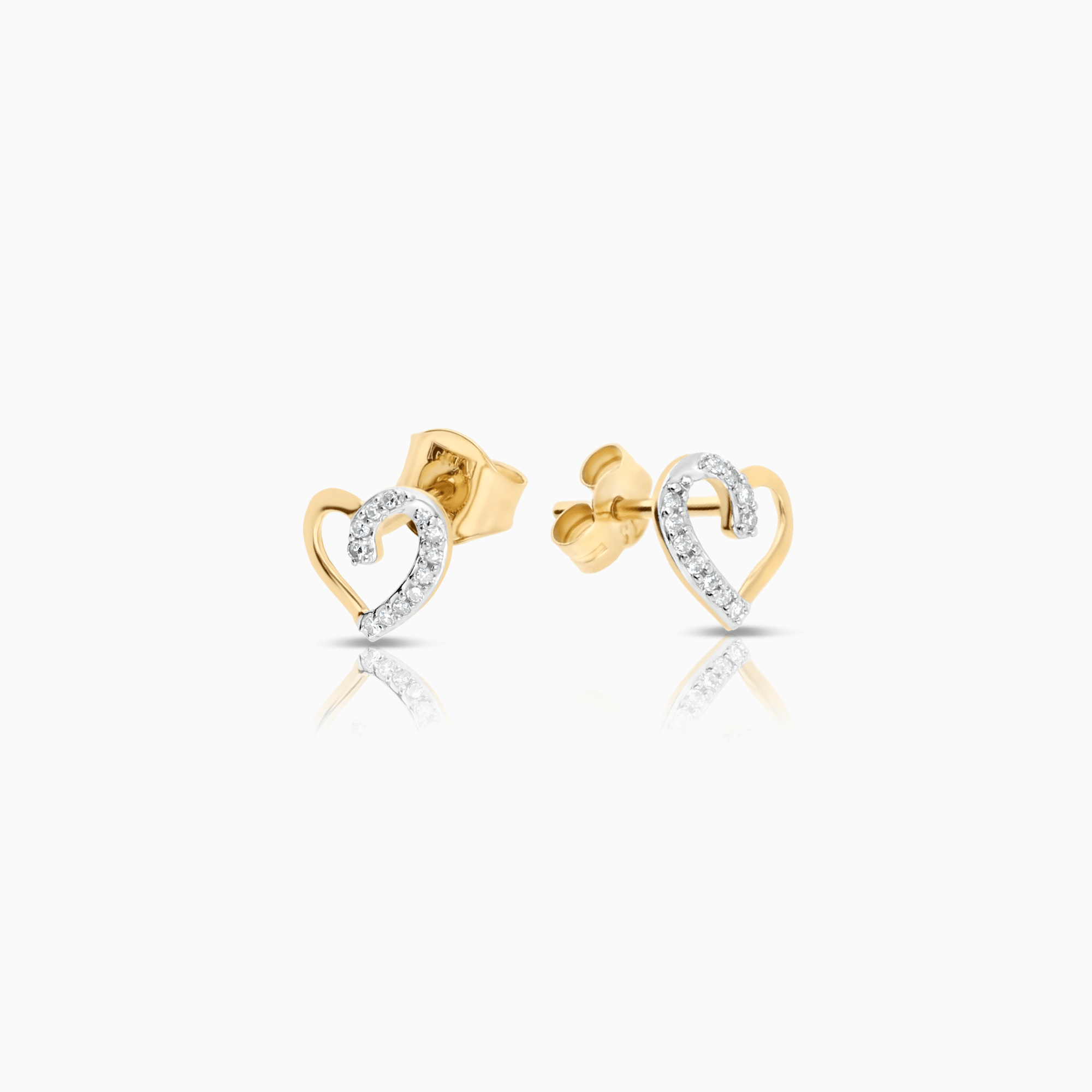 Diamond earrings 0.05ct 18K gold
