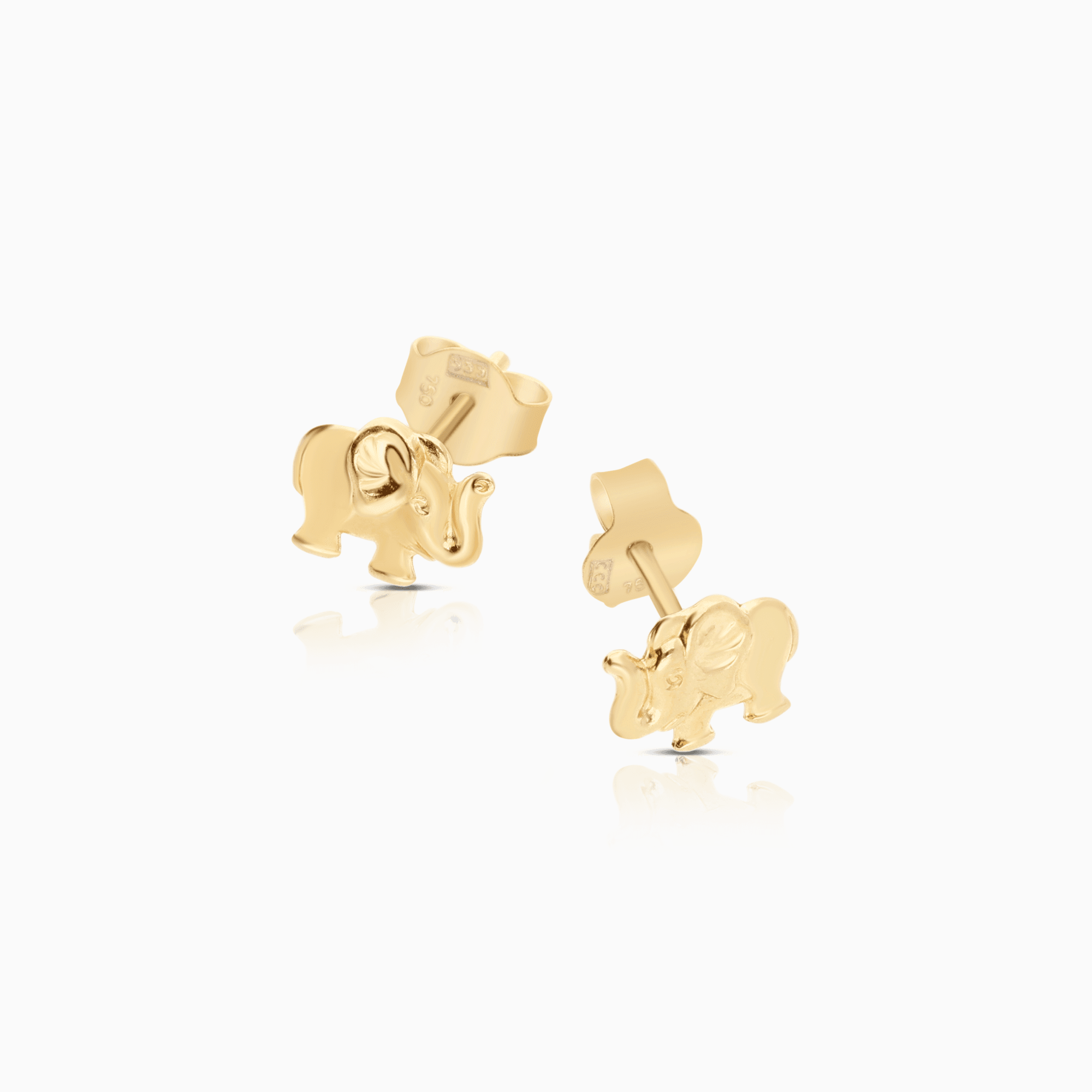 Gold earrings elephants 0.82g 18K gold