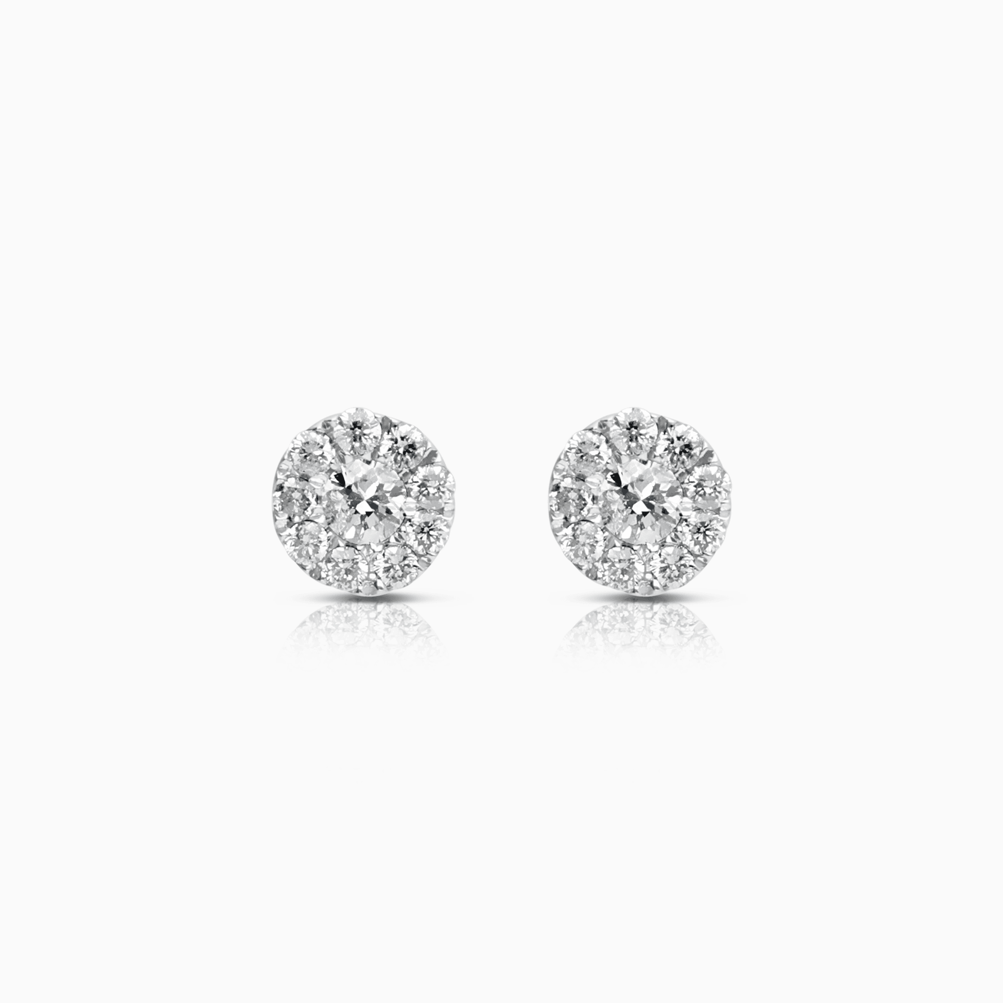 Diamond earrings 0.15ct 18K white gold