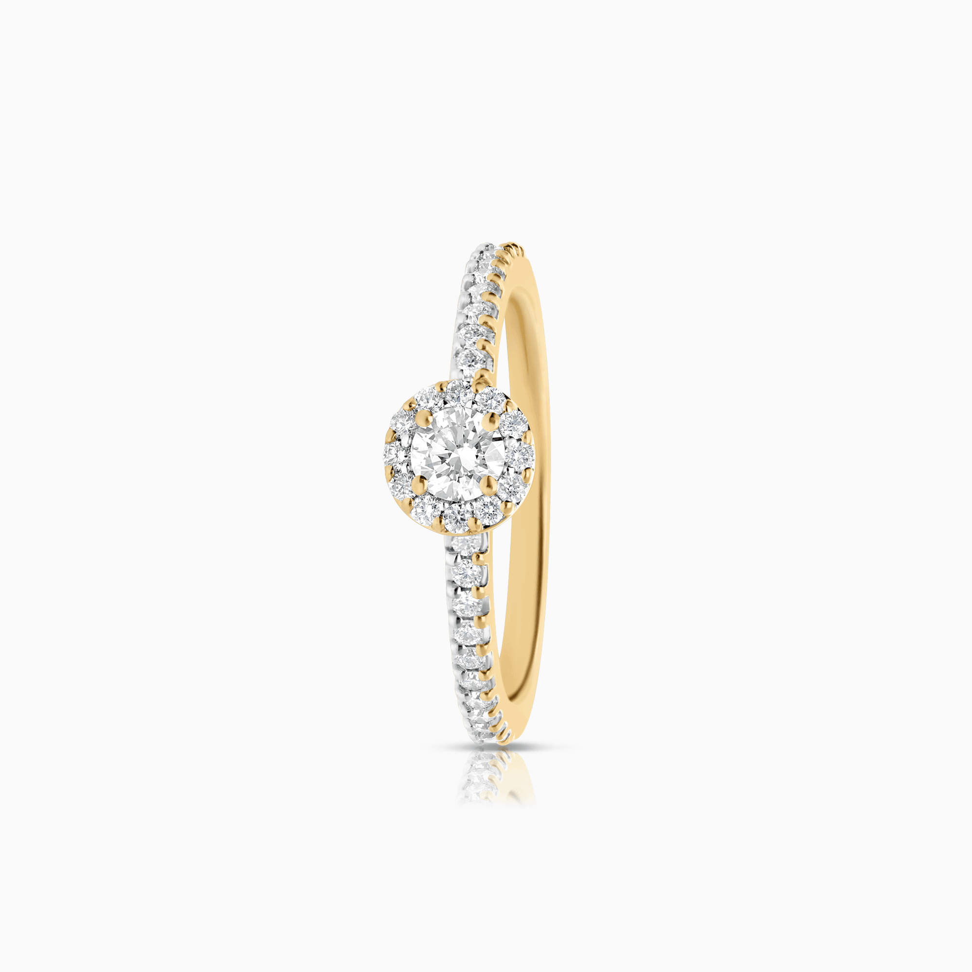 Haloring 0,46ct 18K