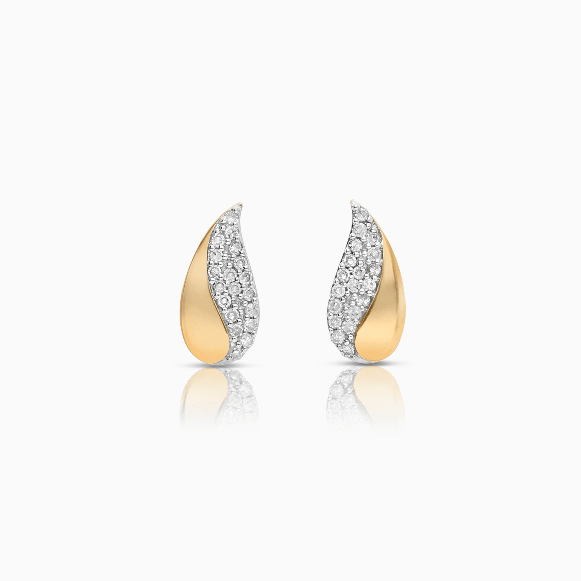 Diamond earrings 0.10ct 18K gold