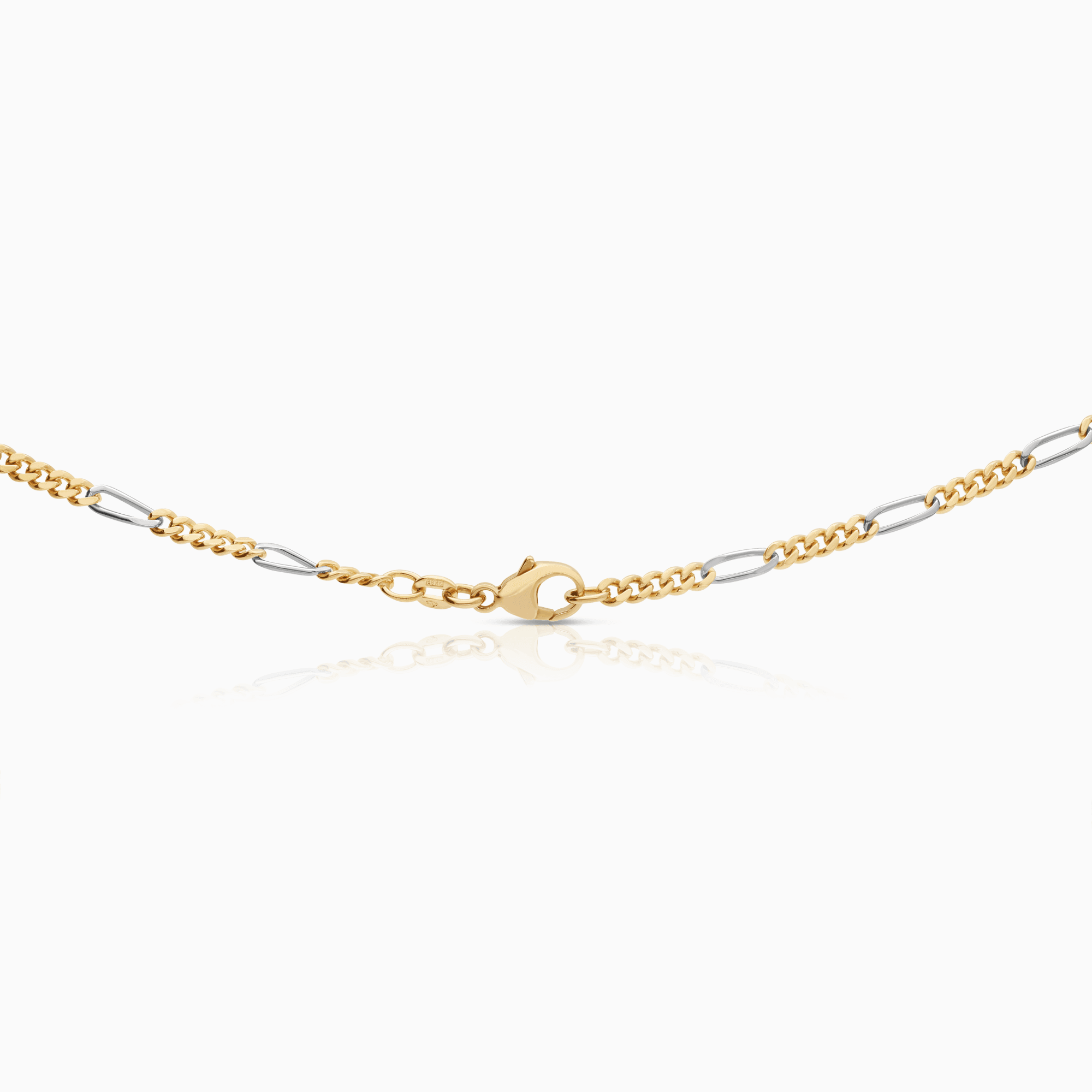 Figaro chain 12.68g 18K red/white gold