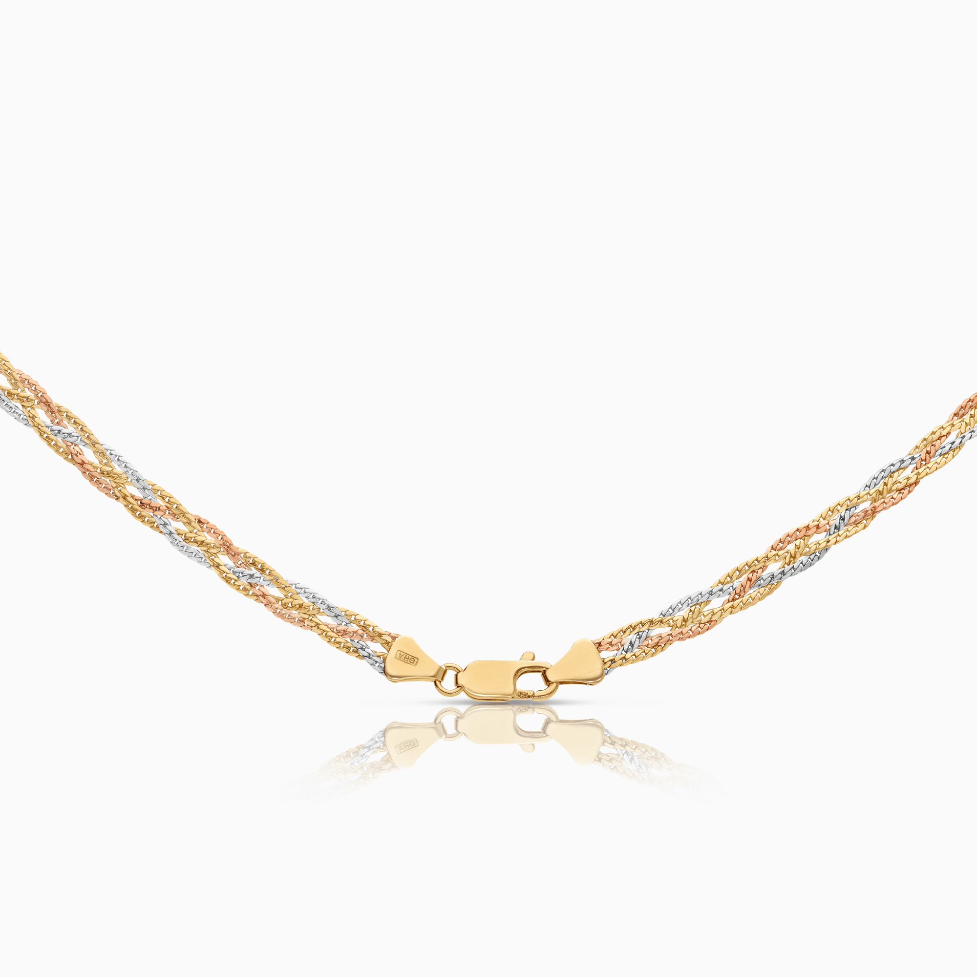 Fantasy link 5.80g 18K yellow/white/rose gold