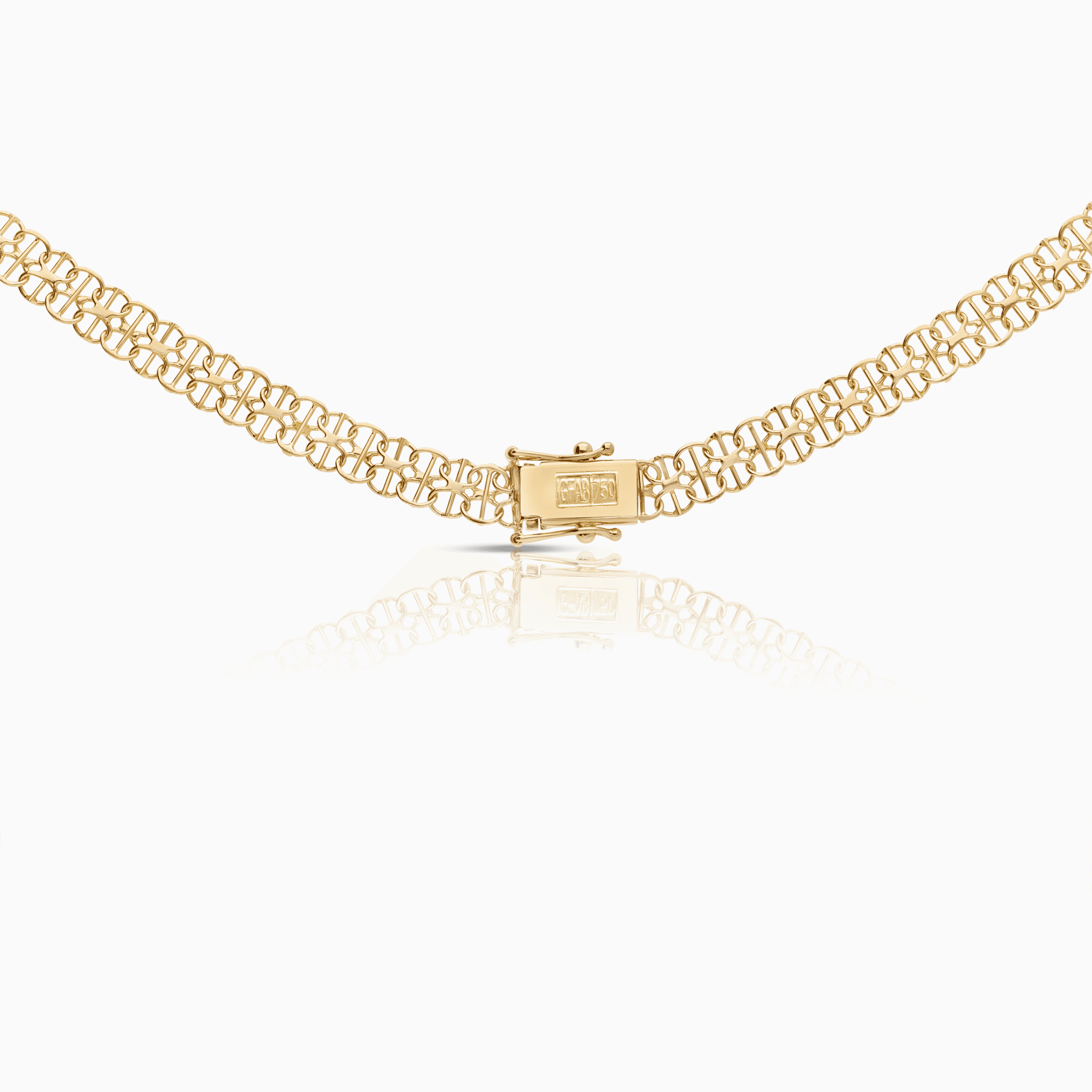 X-link necklace with bar 15.36g 18K gold