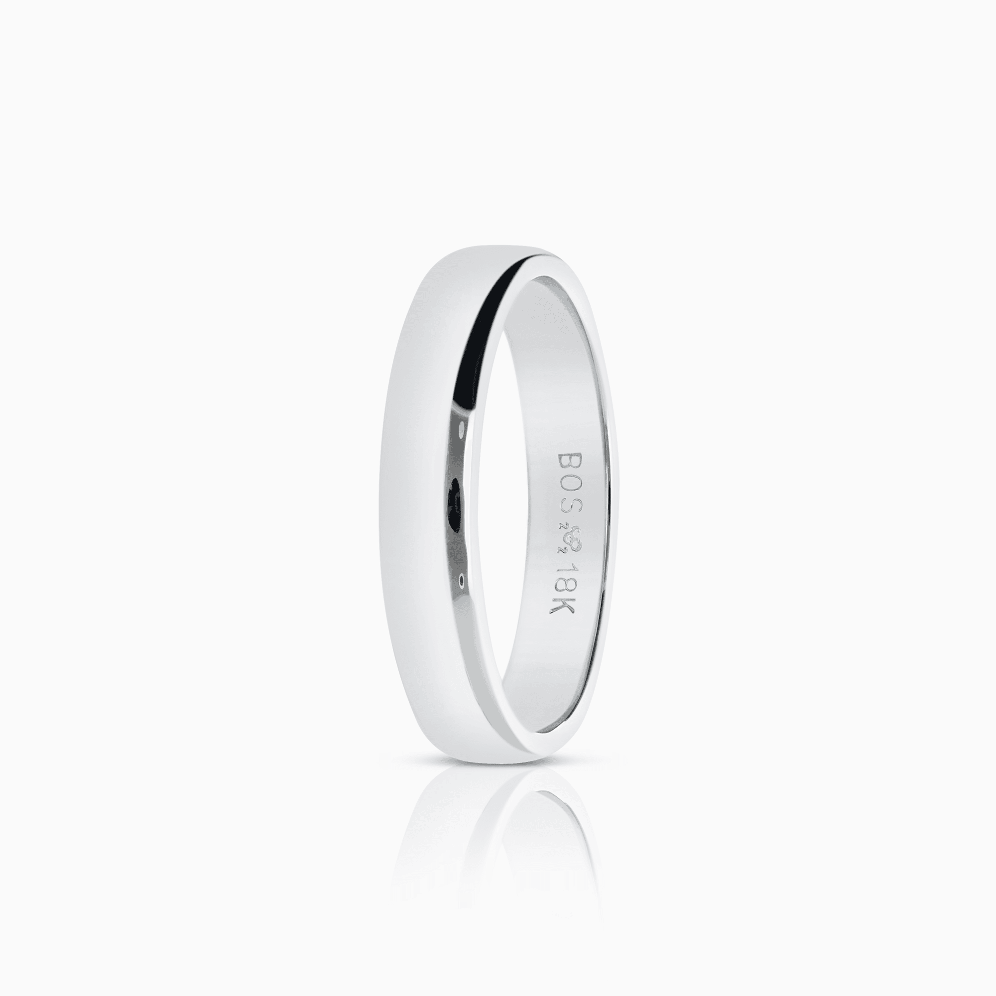 Schalins plain ring, 4.35g, 18K white gold