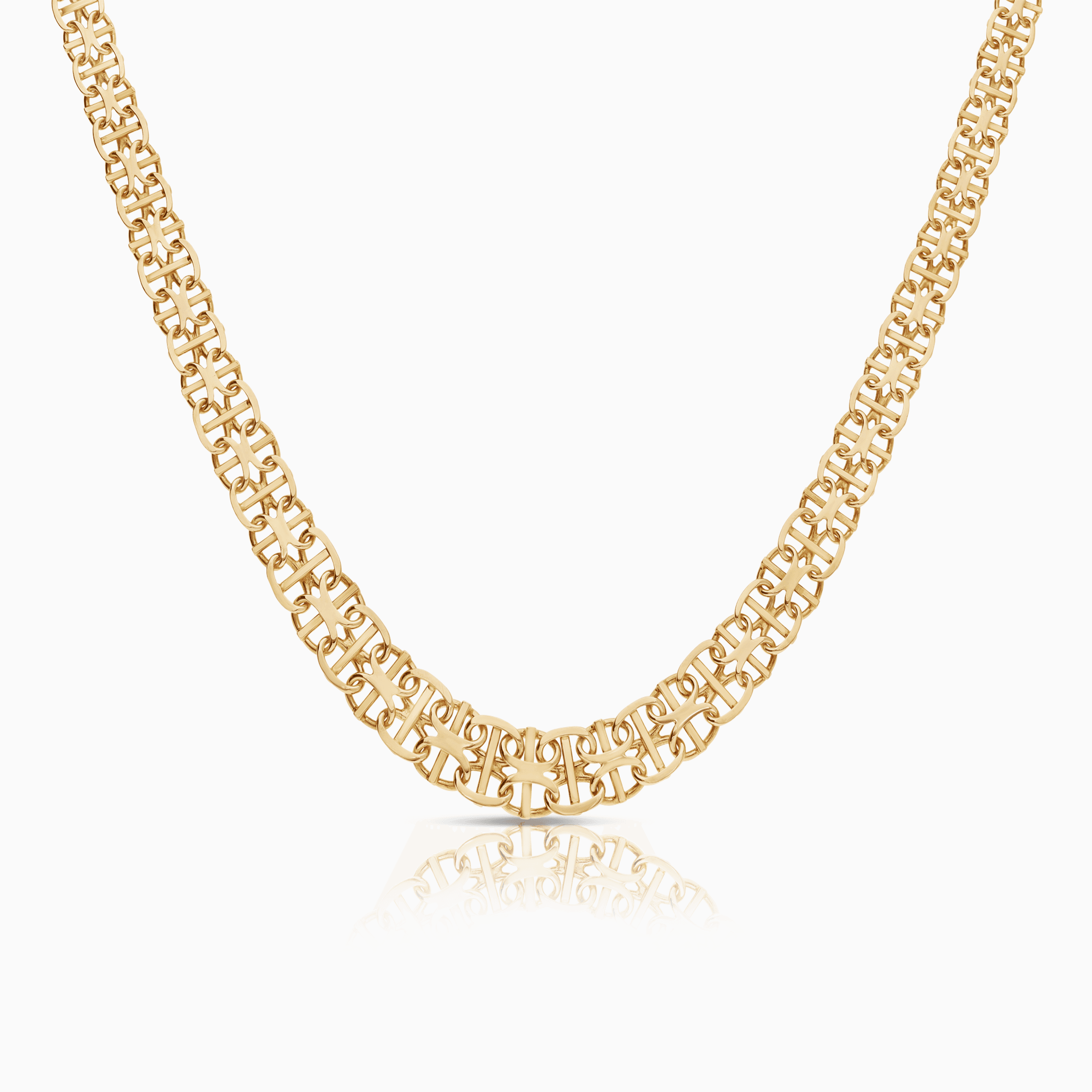 X-link necklace with bar 24.05g 18K gold