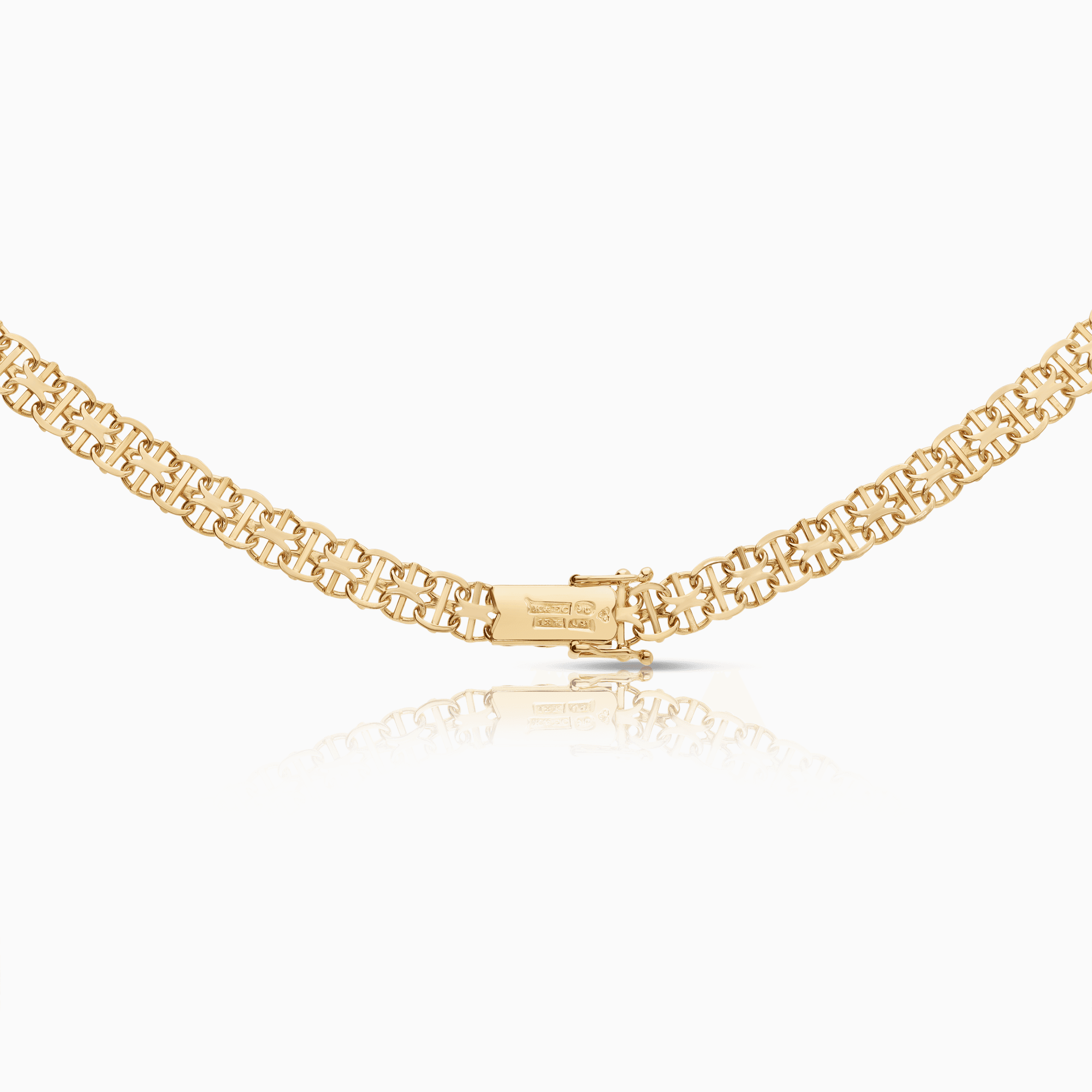 X-link necklace with bar 24.05g 18K gold