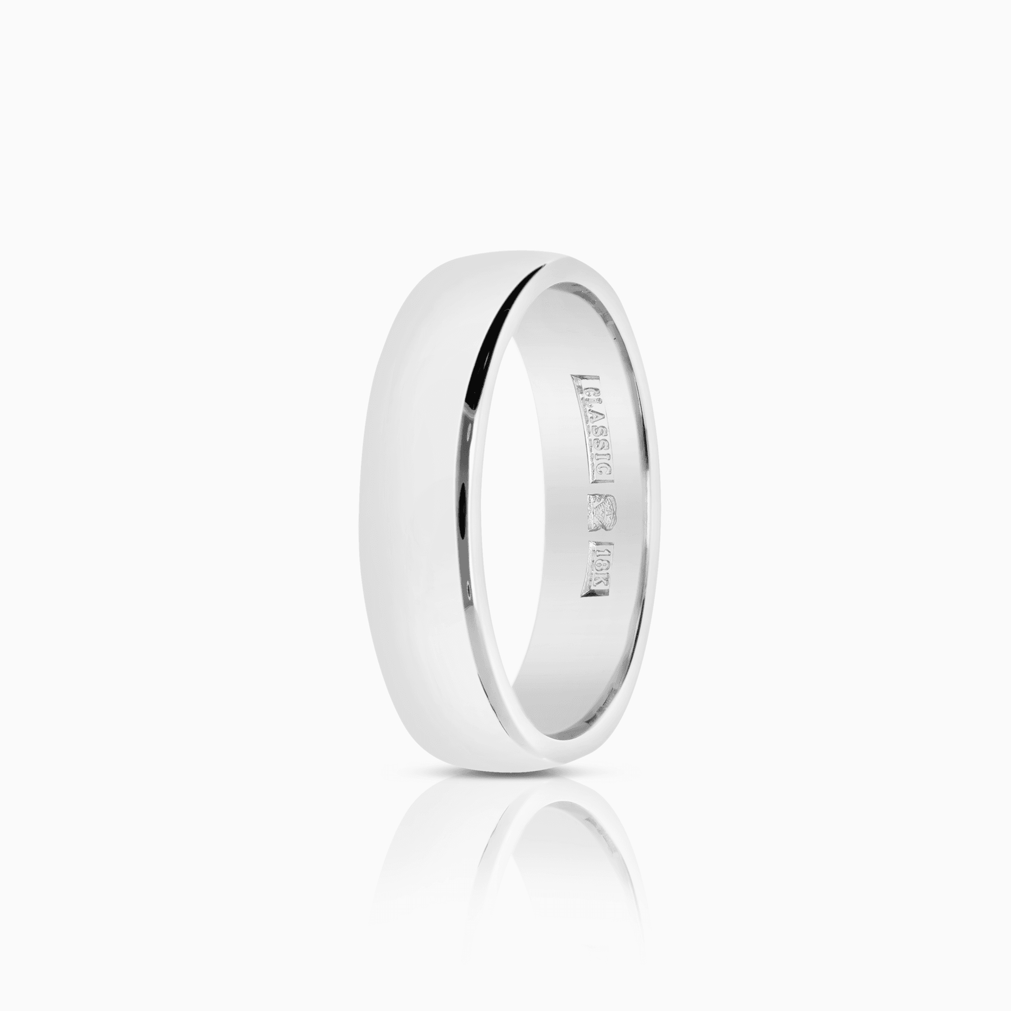 Plain ring 5.95g 18K white gold