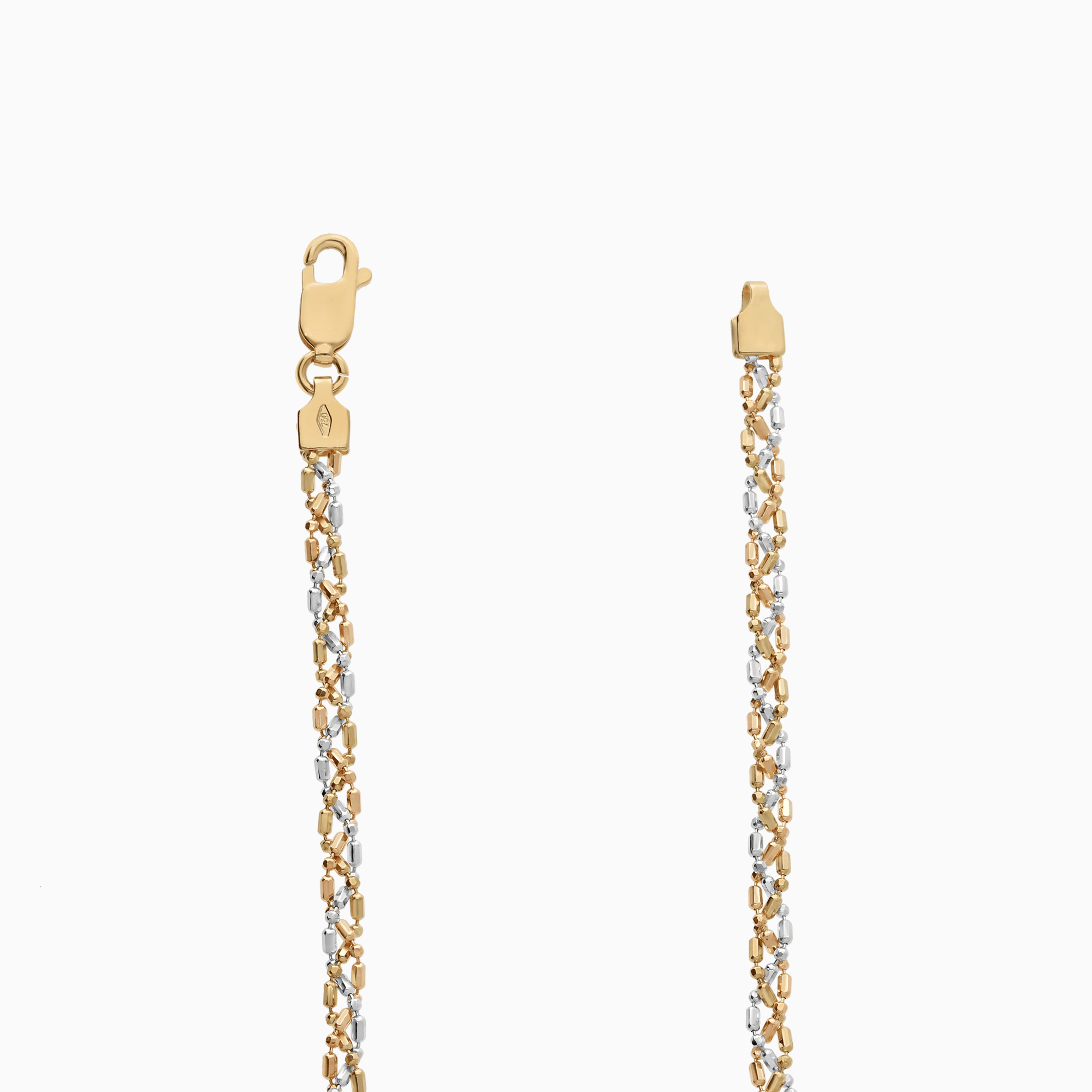 Fantasy bracelet 3.50g 18K yellow/rose/white gold