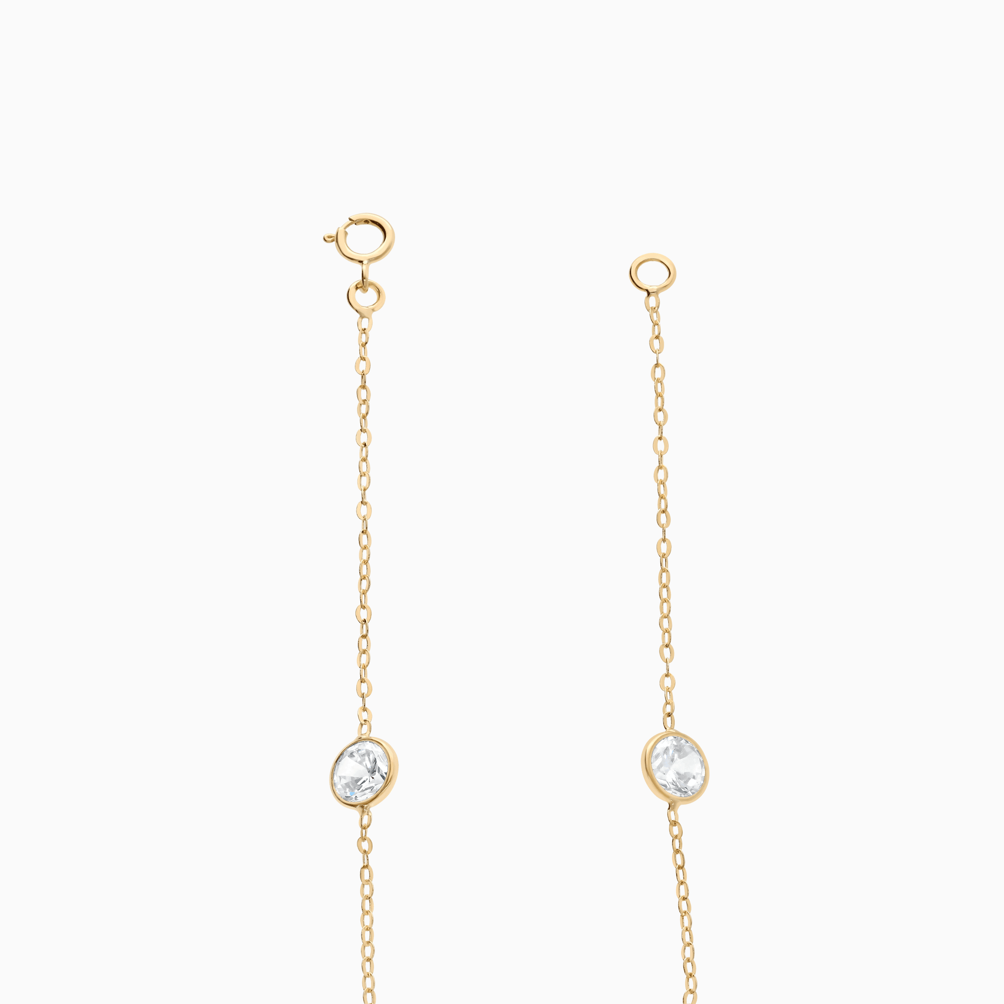 Gold bracelet with white stones 1.61g 18K gold